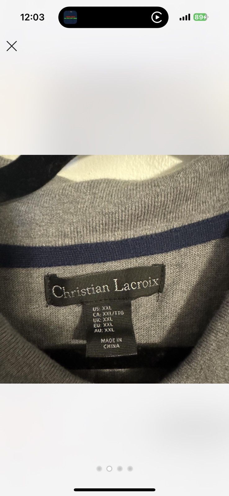 Christian Lacroix Grey Lacroix long sleeve polo shirt #poloshirt Size US XXL / EU 58 / 5 - 2 Thumbnail