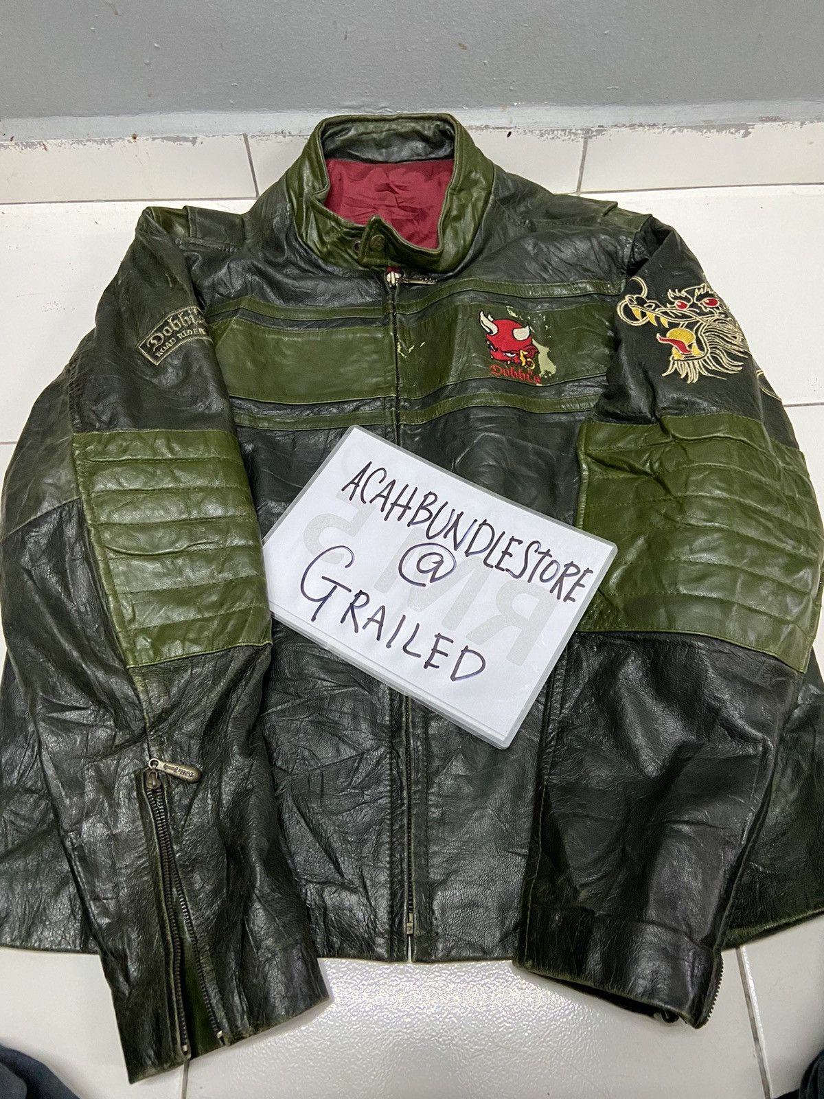 Japanese Brand DOBBI’S FAMILY ROAD RIDER MOTO MAFIA JACKET Size US M / EU 48-50 / 2 - 18 Thumbnail