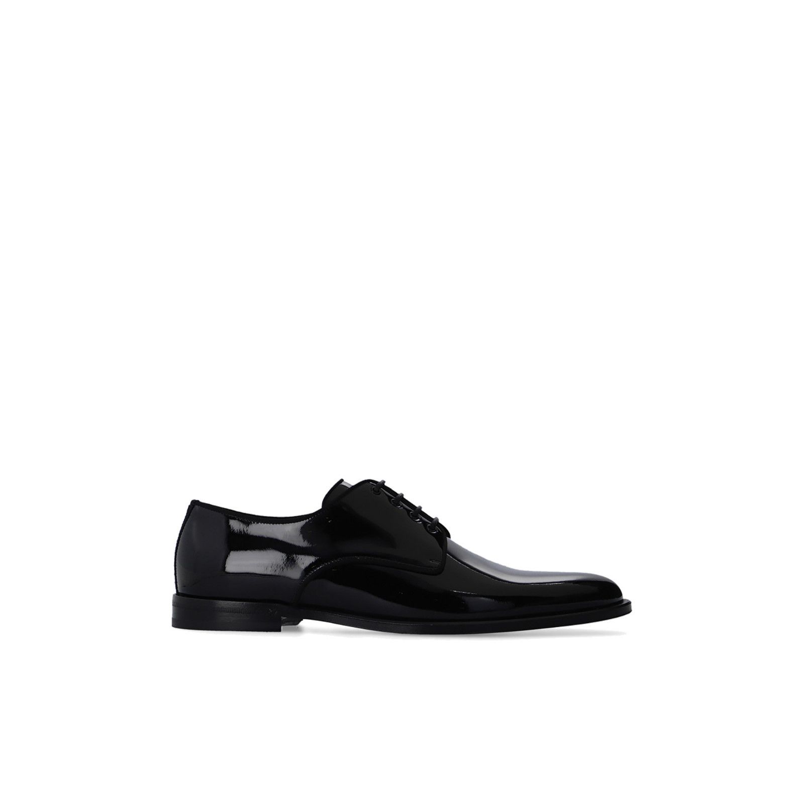 DOLCE&GABBANA Black Patent Leather Derby Shoes New & Authent