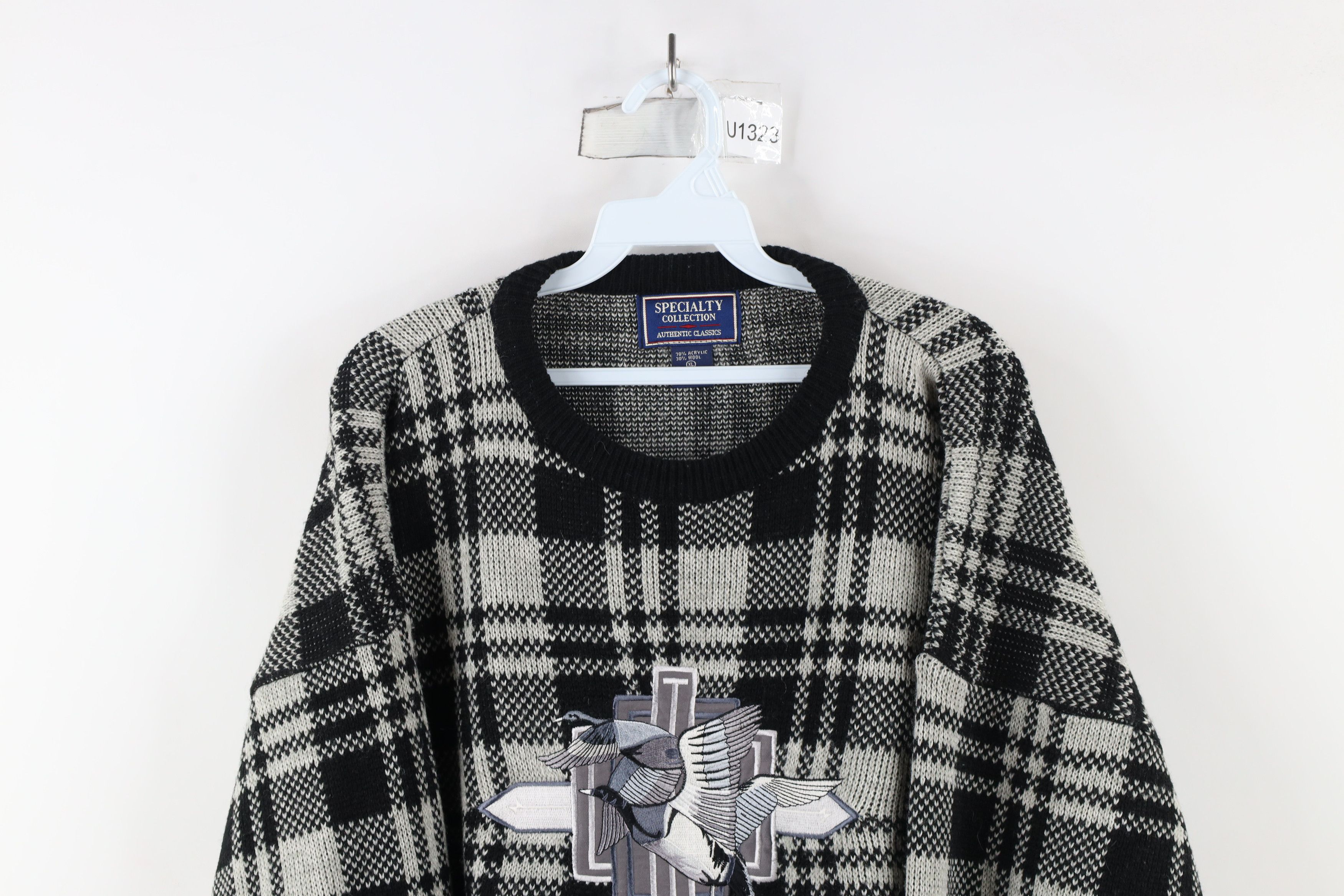 Vintage Vintage 90s Streetwear Nature Duck Crewneck Sweater Plaid Size US XL / EU 56 / 4 - 2 Thumbnail