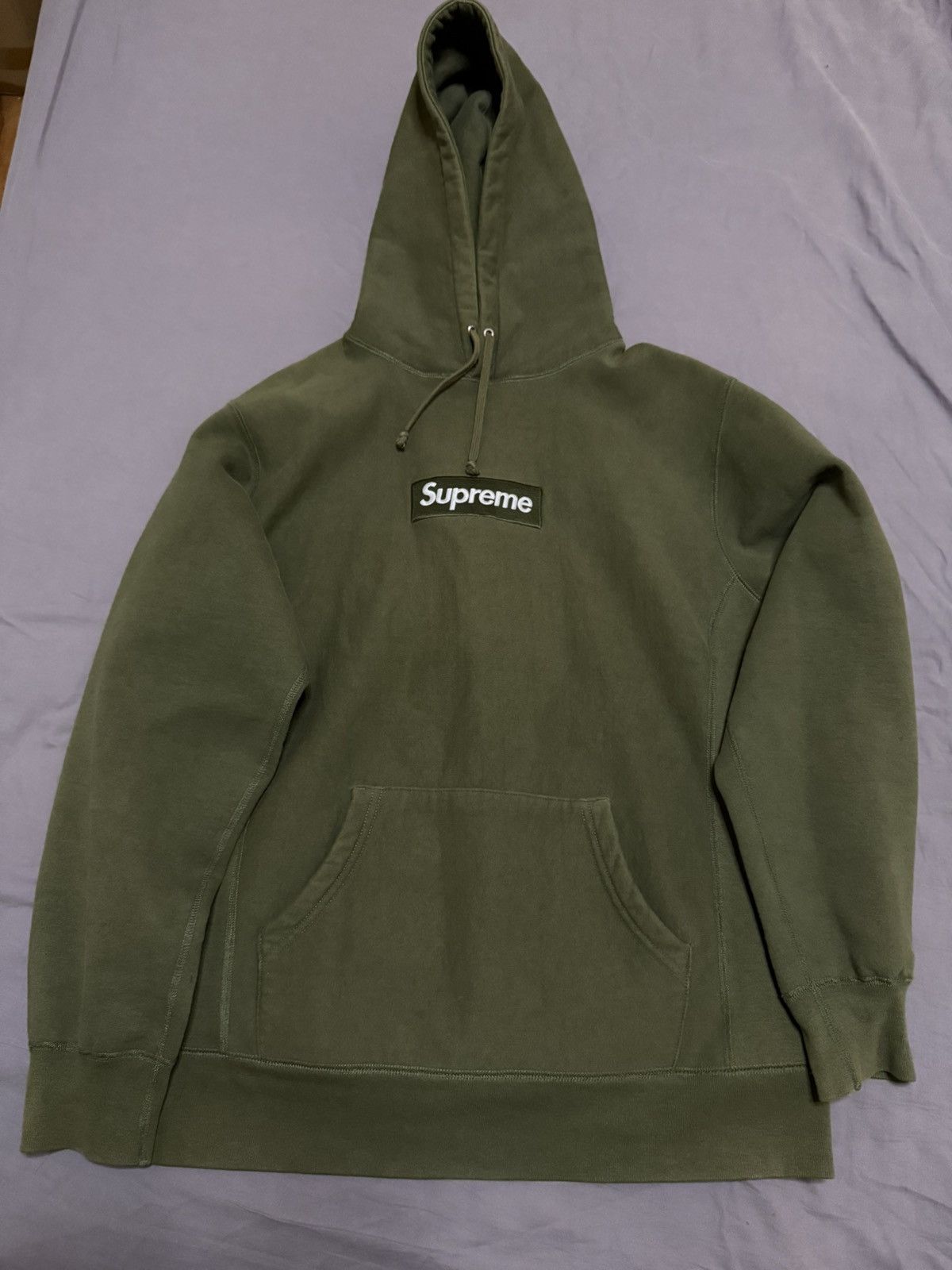Supreme Supreme fw11 Olive box logo hooded hoodie sweatershirt