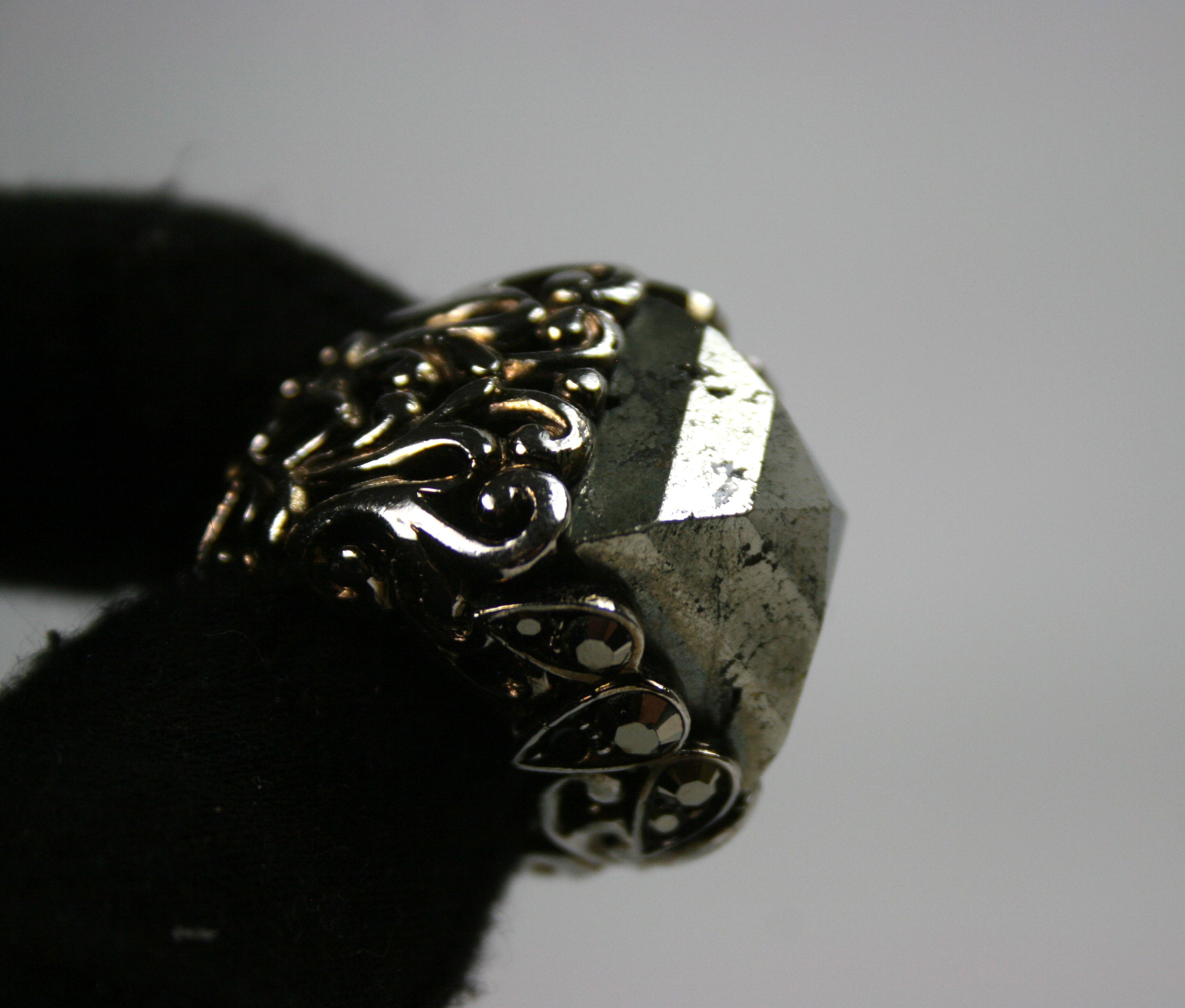 Roberto Cavalli 00S Pyrite Barocco Ring Vintage Size ONE SIZE - 4 Thumbnail
