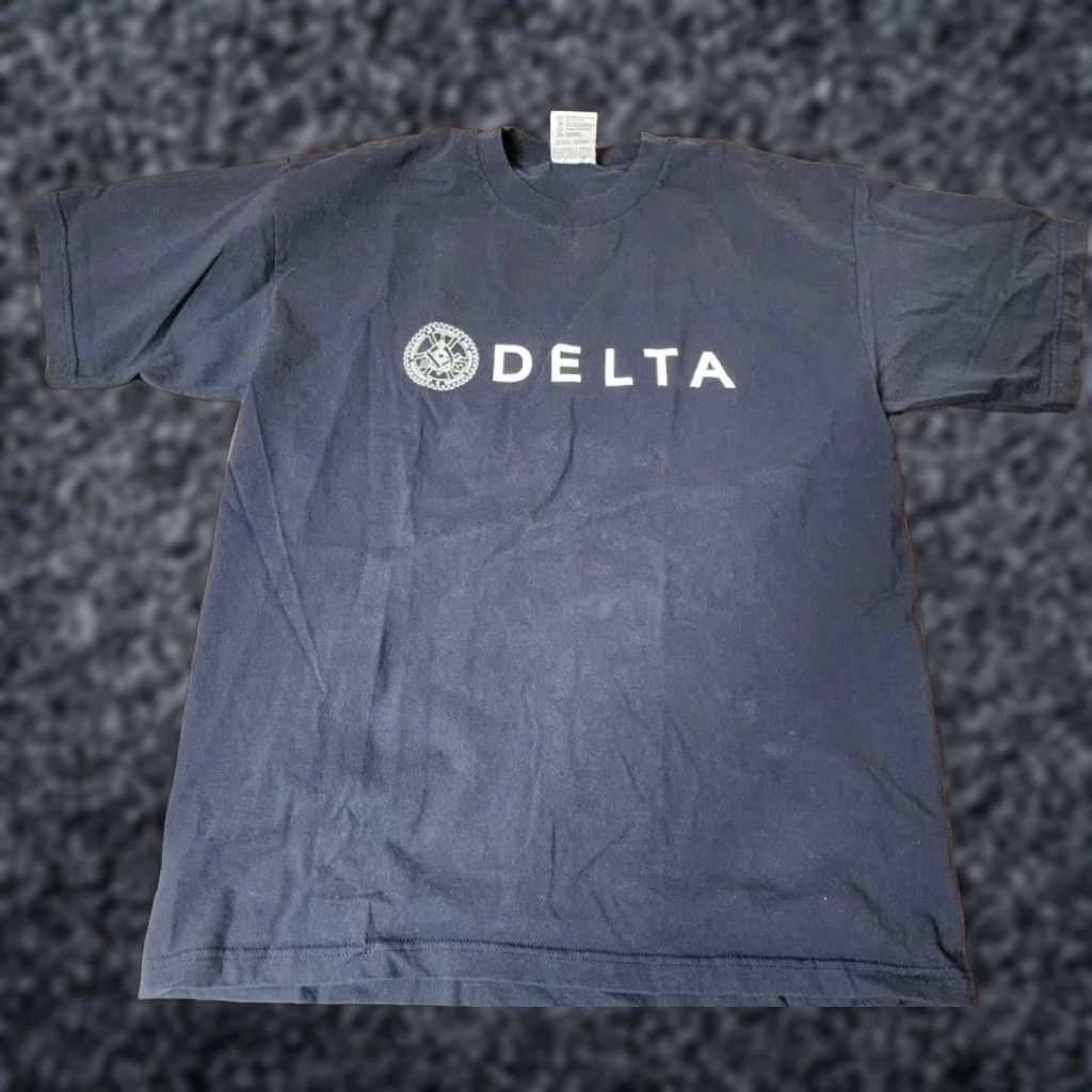 Delta Union Made Delta Airlines Men's XL Blue Short Sleeve T Shirt Aviation Size US XL / EU 56 / 4 - 1 Thumbnail