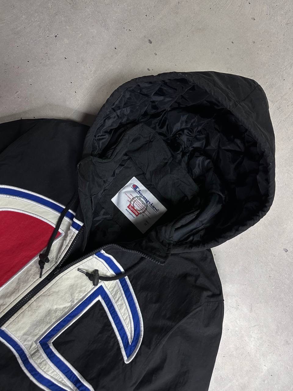 Supreme Supreme x Champion Hooded Jacket Big Logo Spellout M Y2K Size US M / EU 48-50 / 2 - 9 Thumbnail