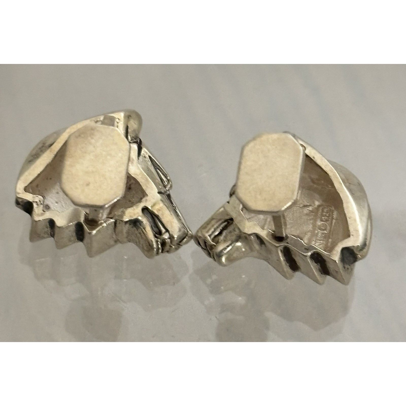 Sterling Silver Vintage Rick Cameron Wildlife Sterling Wolf Head Cufflinks Size ONE SIZE - 7 Thumbnail