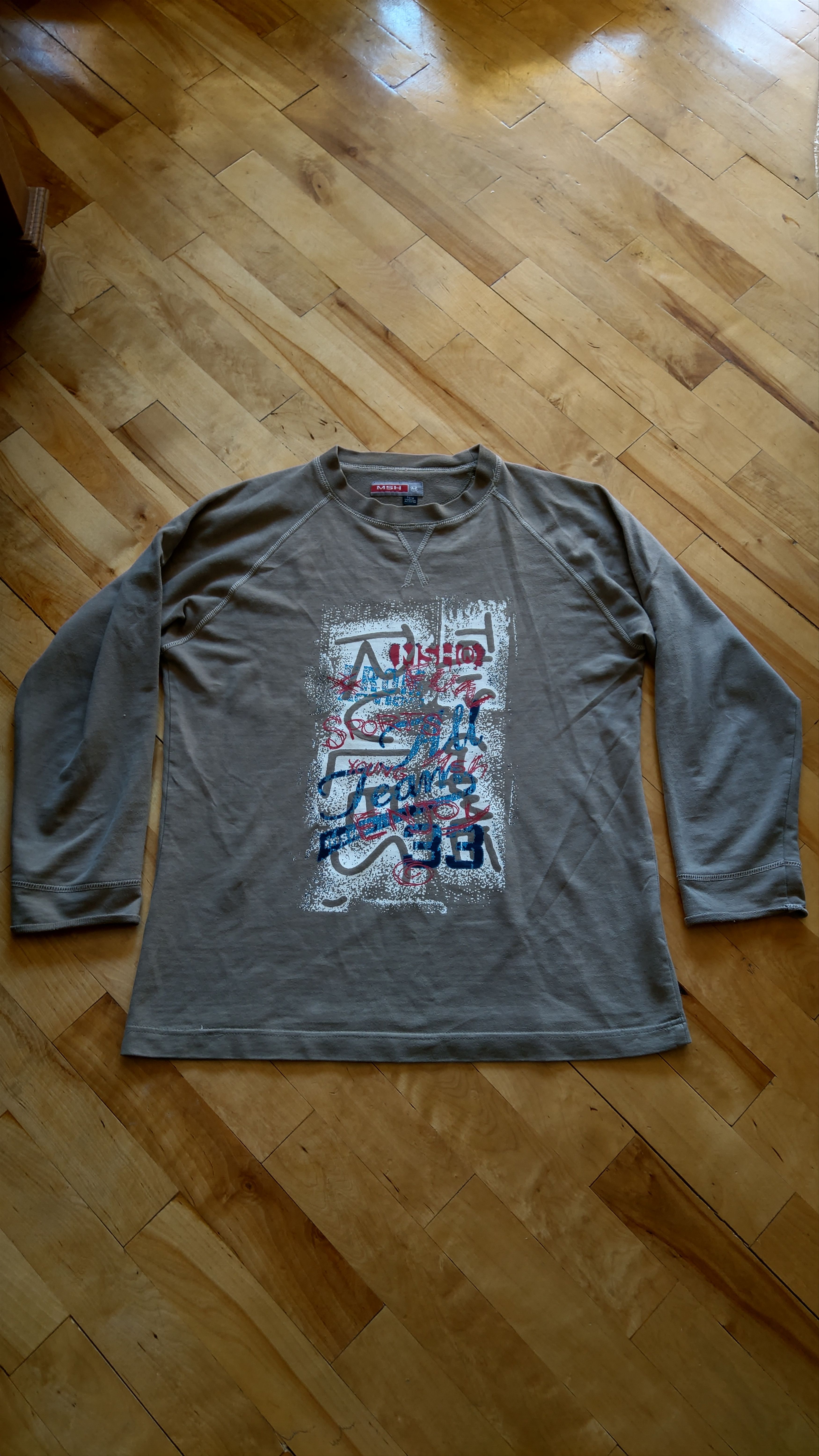 Japanese Brand × Vintage Graffiti Sweatshirt Tags Vintage Frayed Alt Opium Grunge 90s Size US L / EU 52-54 / 3 - 1 Thumbnail