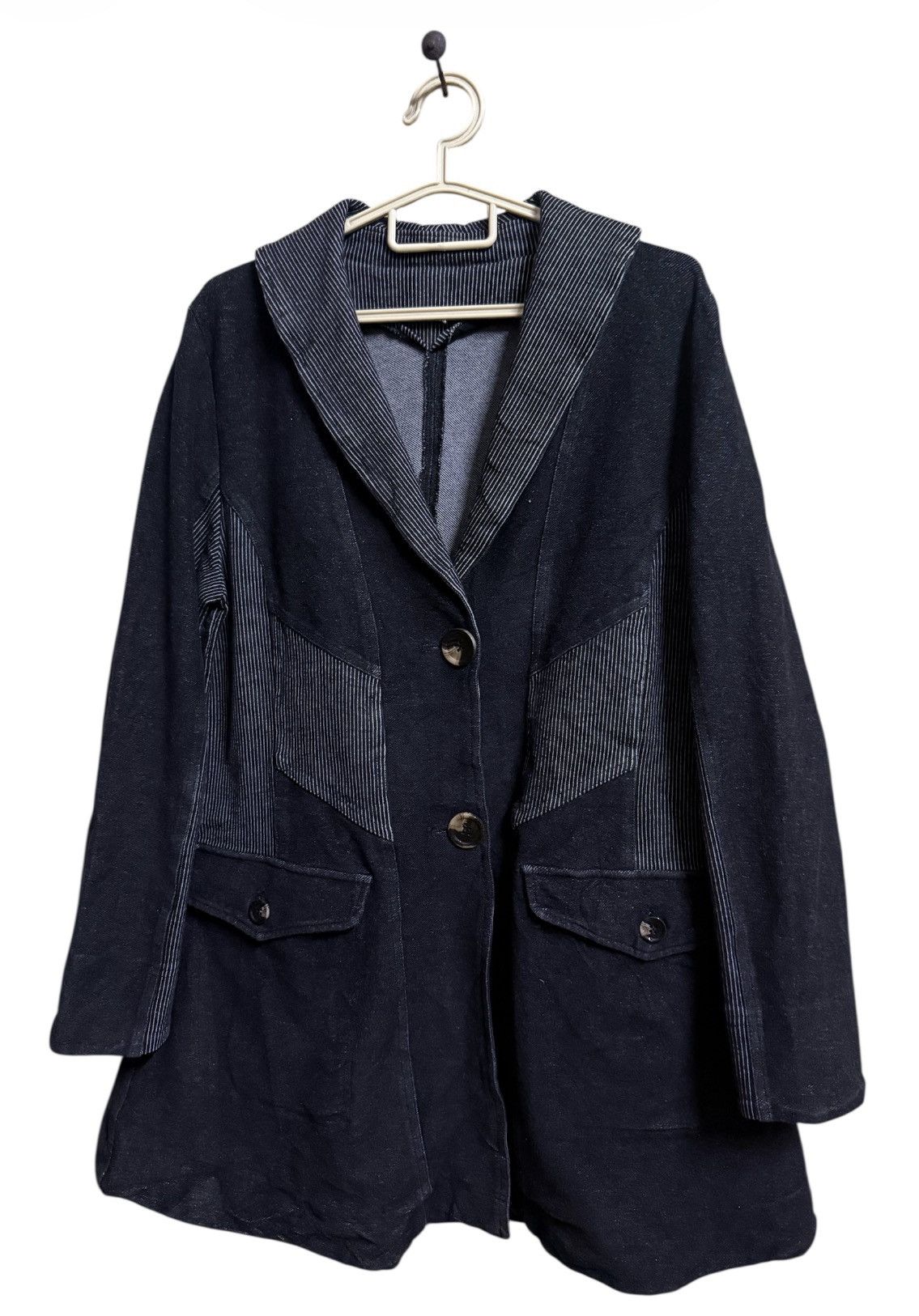 Japanese Brand APAISER Long Denim Jacket Size US L / EU 52-54 / 3 - 3 Thumbnail