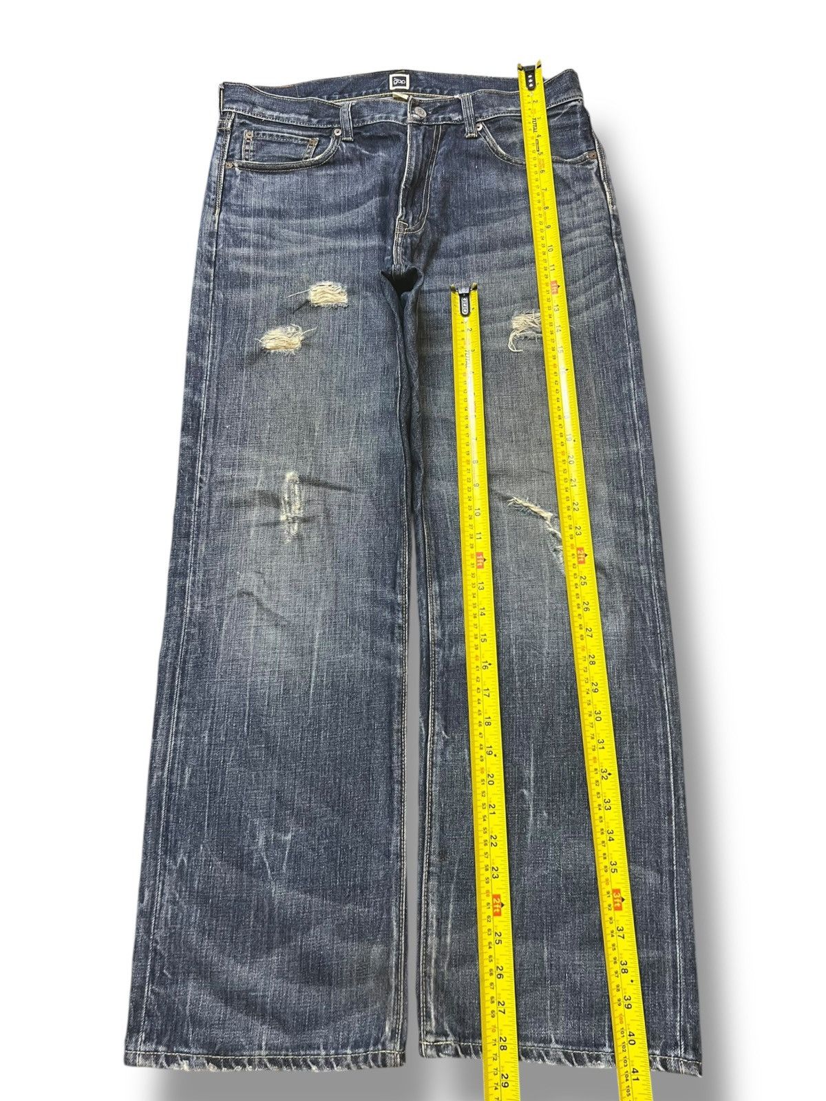 Gap The Gap 1969 - Faded, Distressed Baggy Jeans Size US 35 - 15 Thumbnail