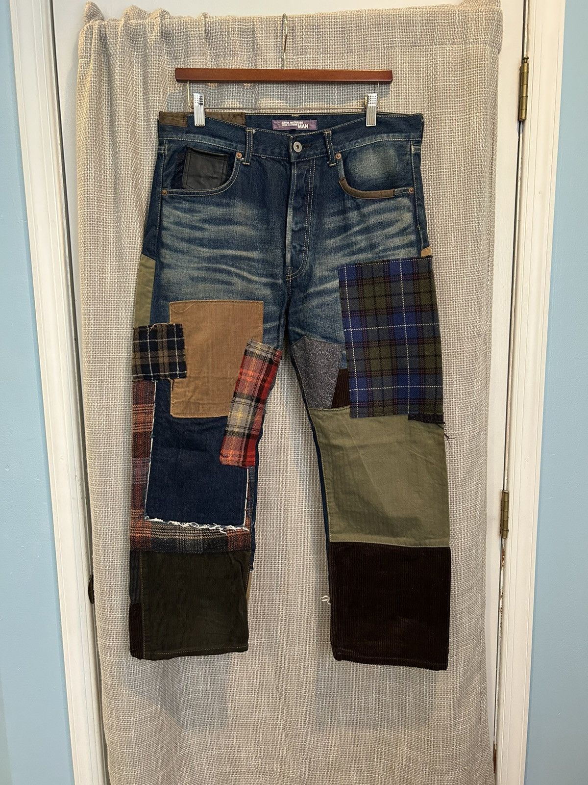Junya Watanabe x CDG Patchwork Flannel Denim Jeans