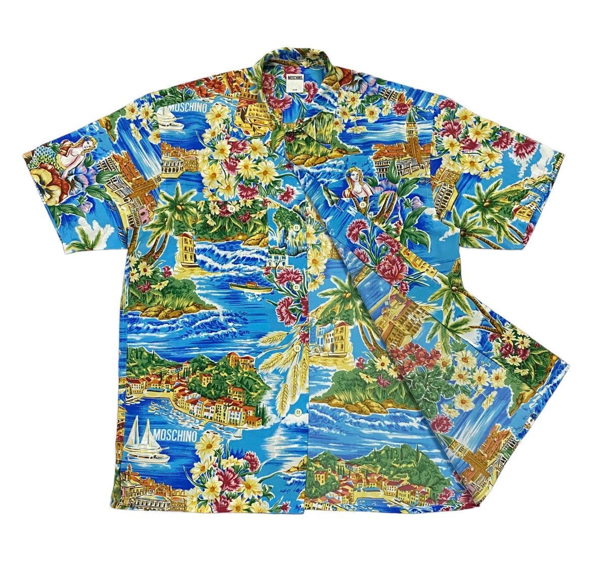 Moschino Rare‼️Moschino Hawaiian Shirt Button Ups Size US L / EU 52-54 / 3 - 23 Thumbnail
