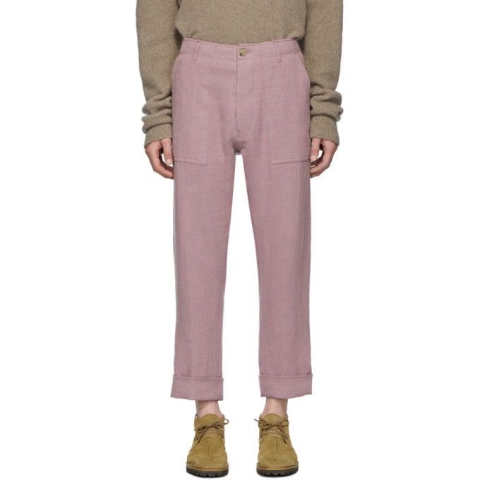 Nanushka Nanushka Gauis Linen Pink Trousers Size US 34 / EU 50 - 6 Thumbnail