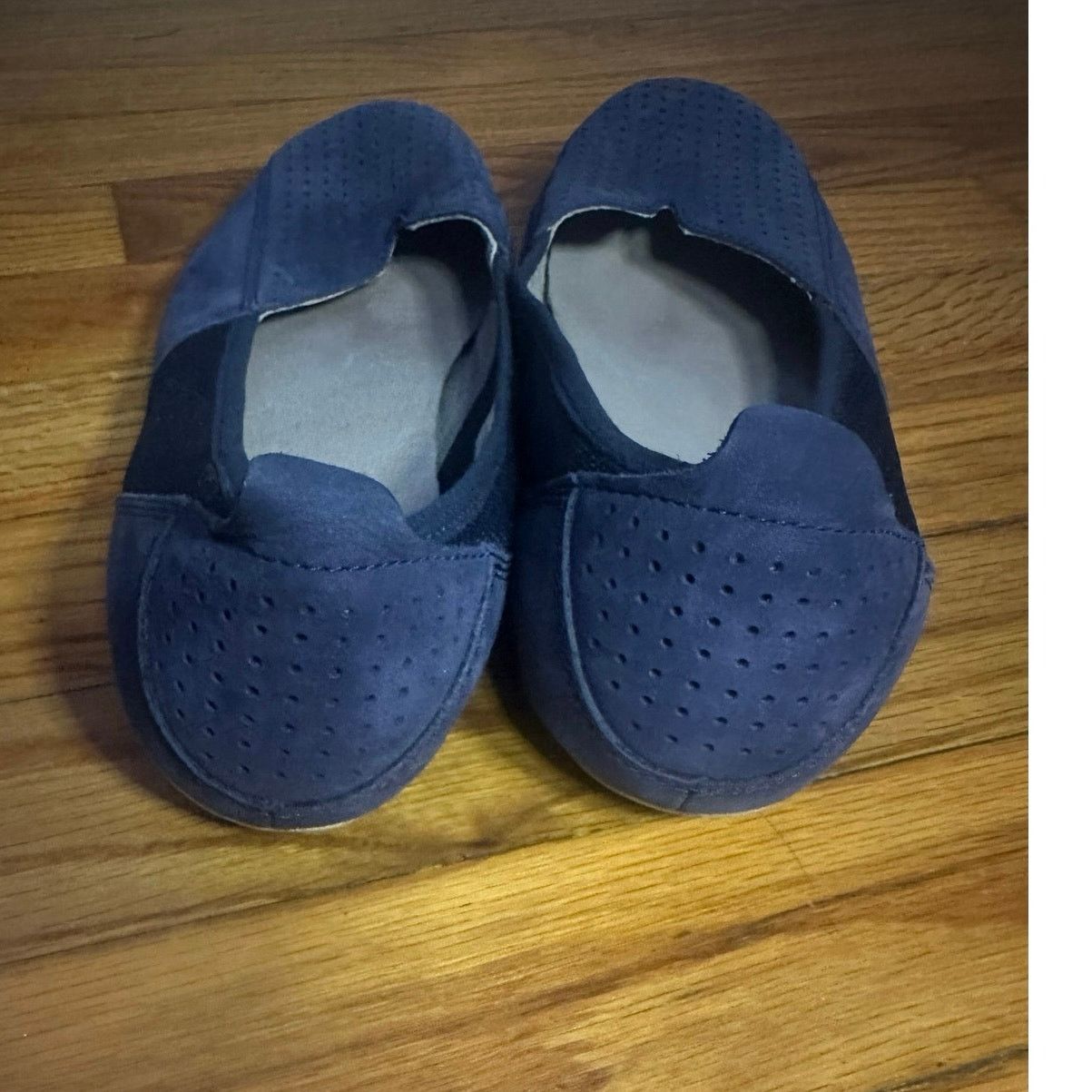 Patagonia Patagonia Dark Blue Suede Scrunch-Back Ballet Flats Size US 8.5 / IT 38.5 - 5 Thumbnail