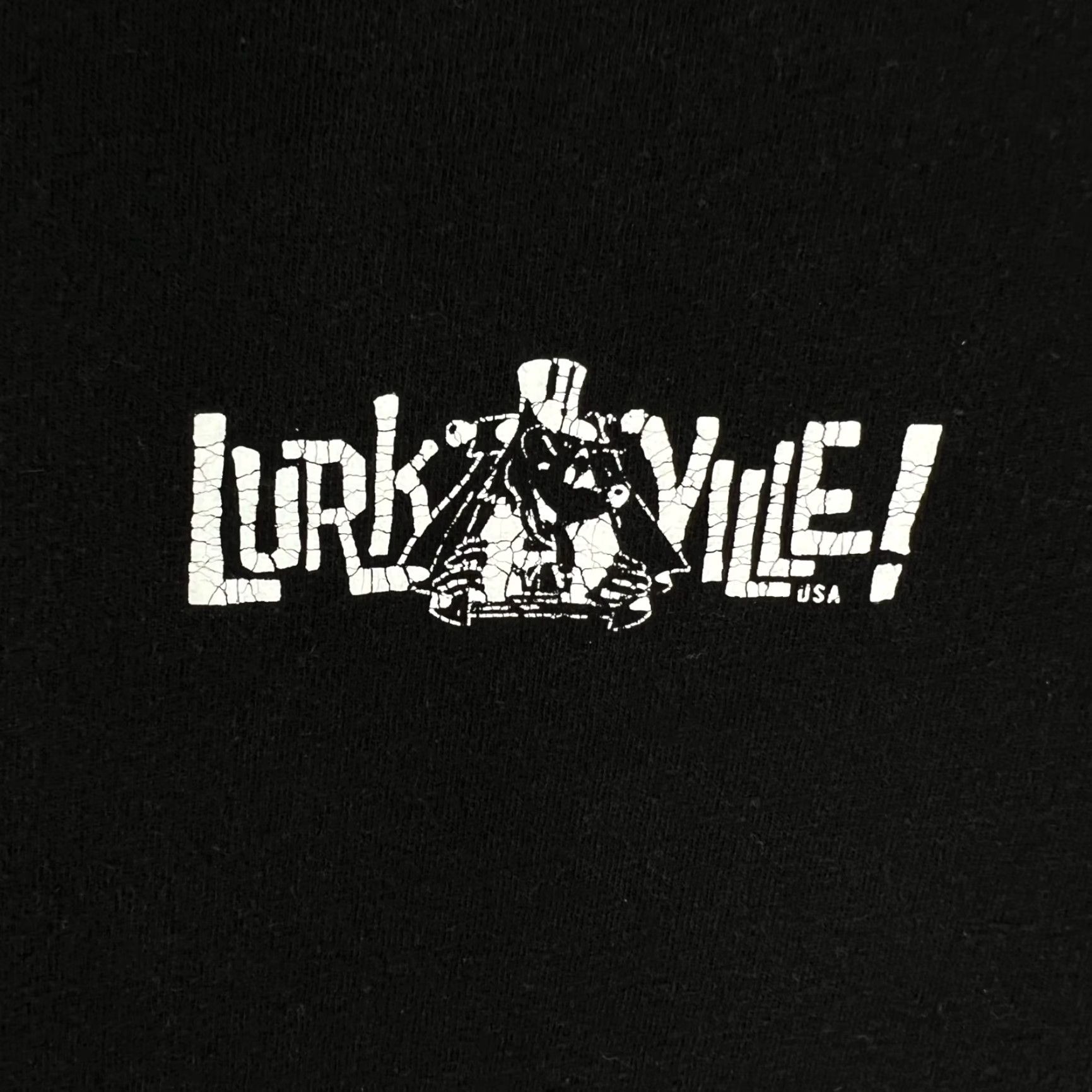 Vintage LURKVILLE T-Shirt Men’s Size L Black Graphic Tee 80s 90s Funny Ready or Not Mens Large Black Graphic Tee Size US L / EU 52-54 / 3 - 2 Thumbnail