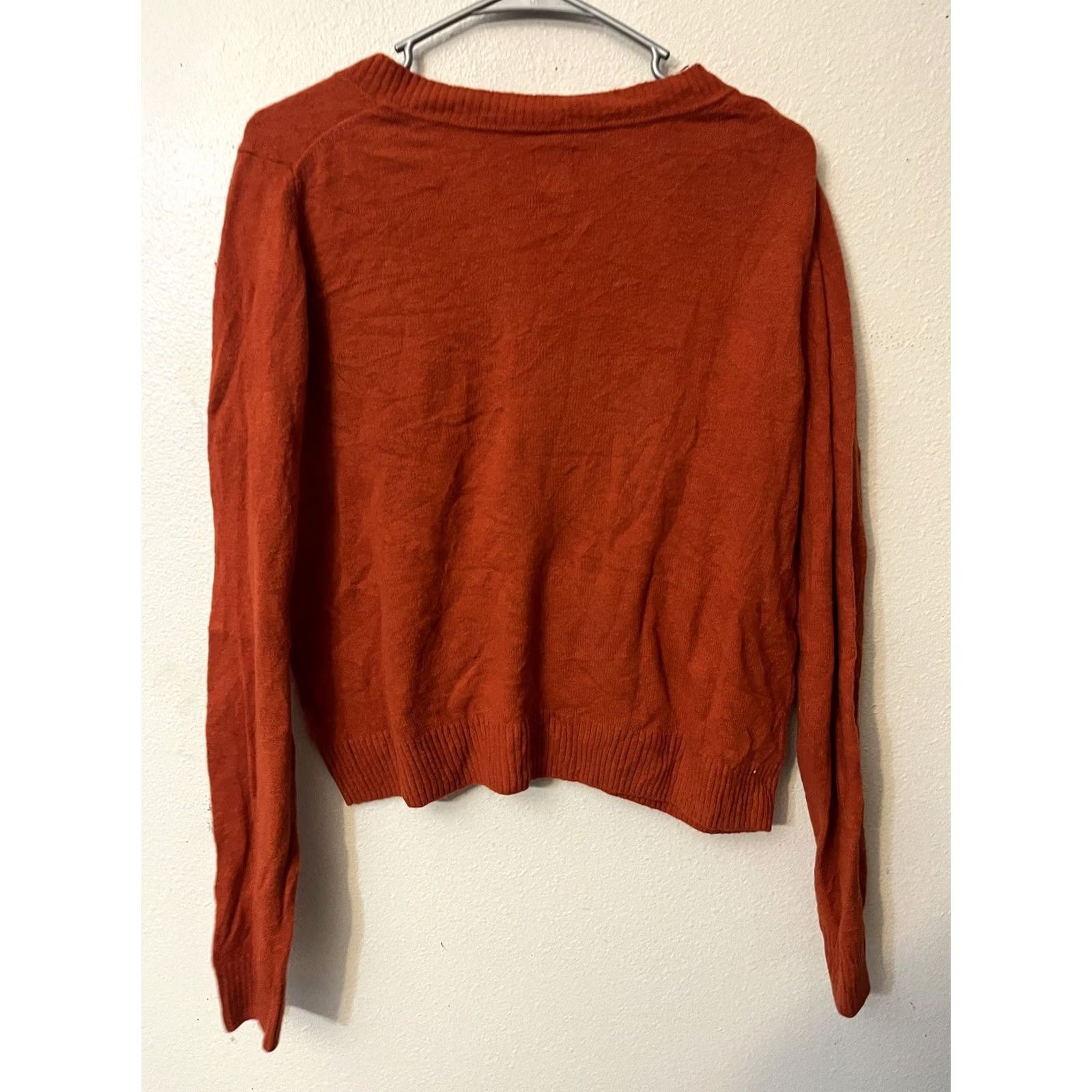 Gap Gap Sweater Womens M Orange Neck Knit Pullover Cotton Nylon Blend Acrylic Size M / US 6-8 / IT 42-44 - 3 Thumbnail