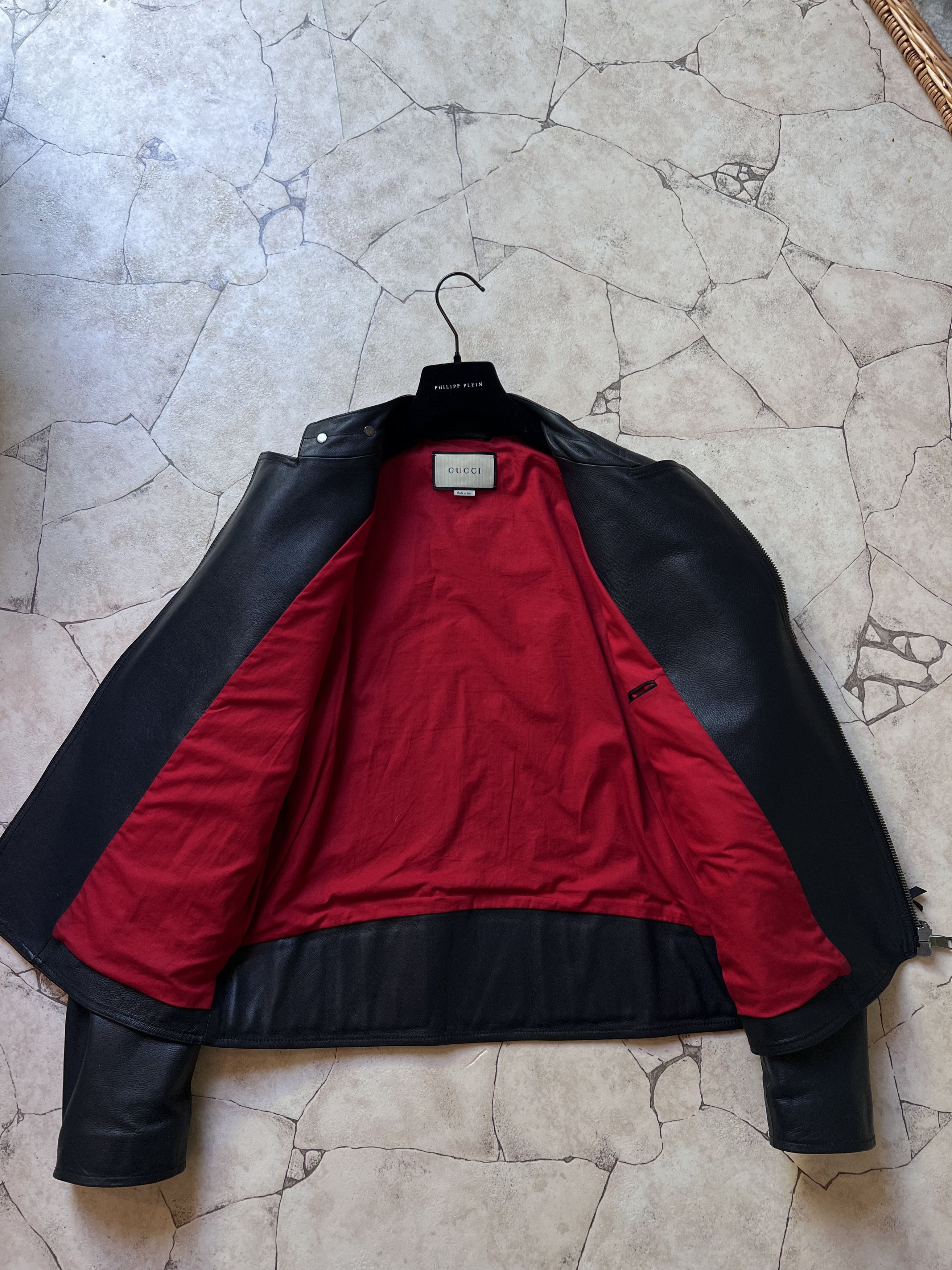 Gucci Gucci Leather Jacket Blue Size US M / EU 48-50 / 2 - 3 Thumbnail