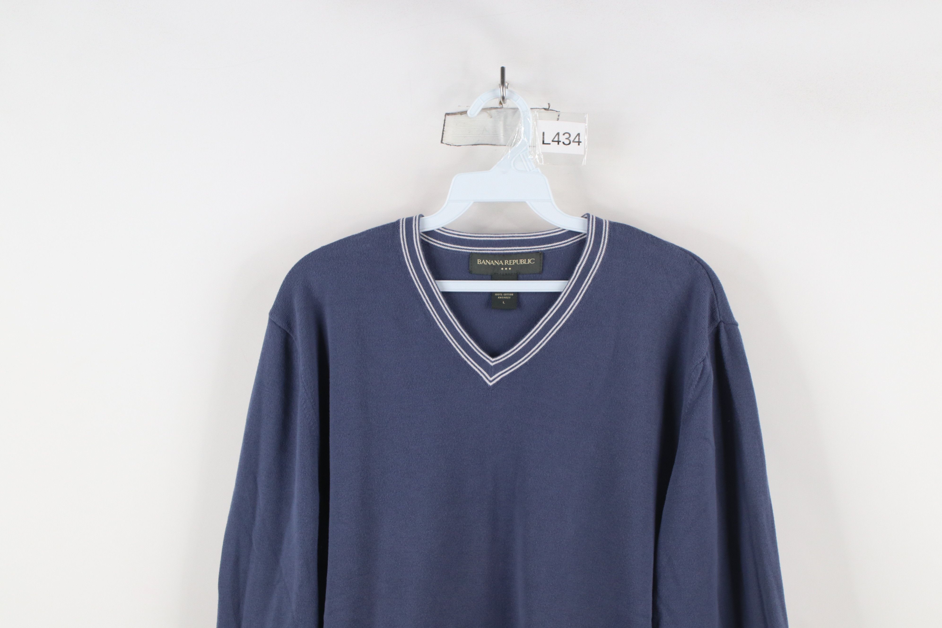 Banana Republic × Vintage Vintage Y2K Banana Republic Lightweight Cotton Knit Sweater Size US L / EU 52-54 / 3 - 2 Thumbnail