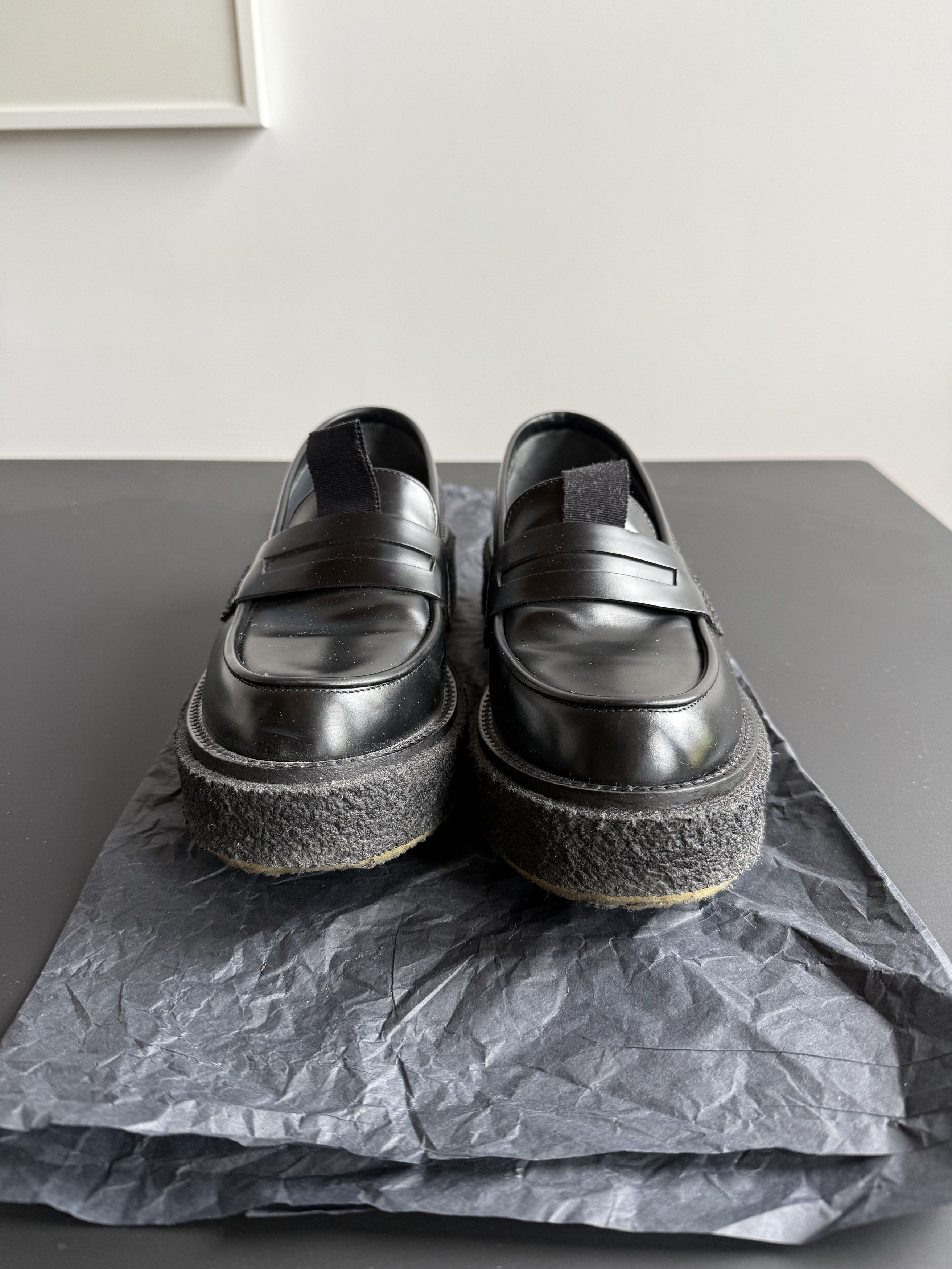 Adieu Paris Raised-sole Leather Penny Loafers Size US 8 / EU 41 - 4 Thumbnail