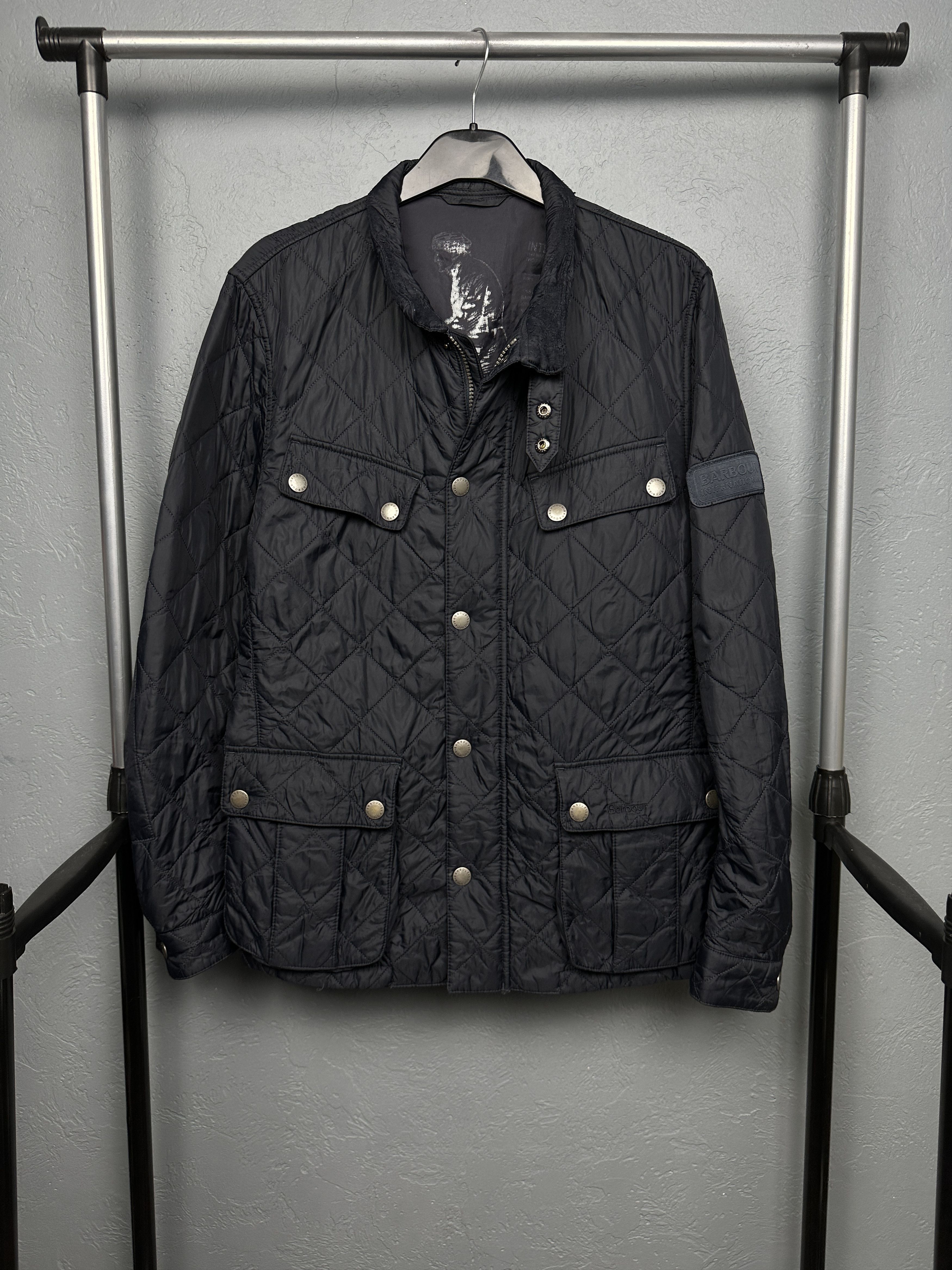Barbour Barbour International Ariel Mens Quilted Jacket Size US L / EU 52-54 / 3 - 3 Thumbnail