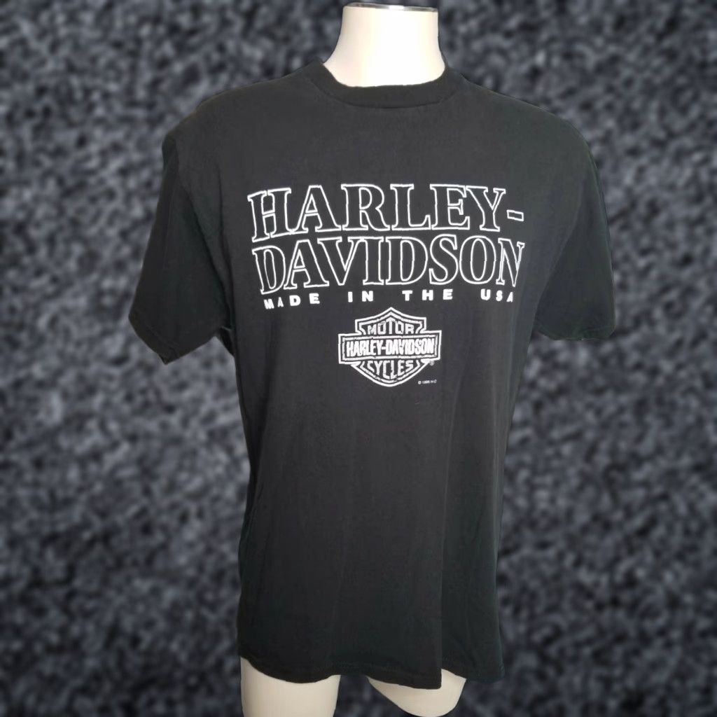 Harley Davidson VINTAGE Harley-Davidson Daytona Beach Bike Week T Shirt Men's L Black Short Sleeve Cotton, 2000s, Double-Sided, 90s/2000s Theme Mens Size US L / EU 52-54 / 3 - 1 Thumbnail