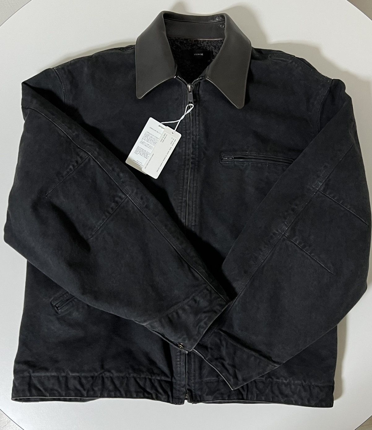 Vuja De Vuja De Kirk heavy work jacket in canvas nappa
