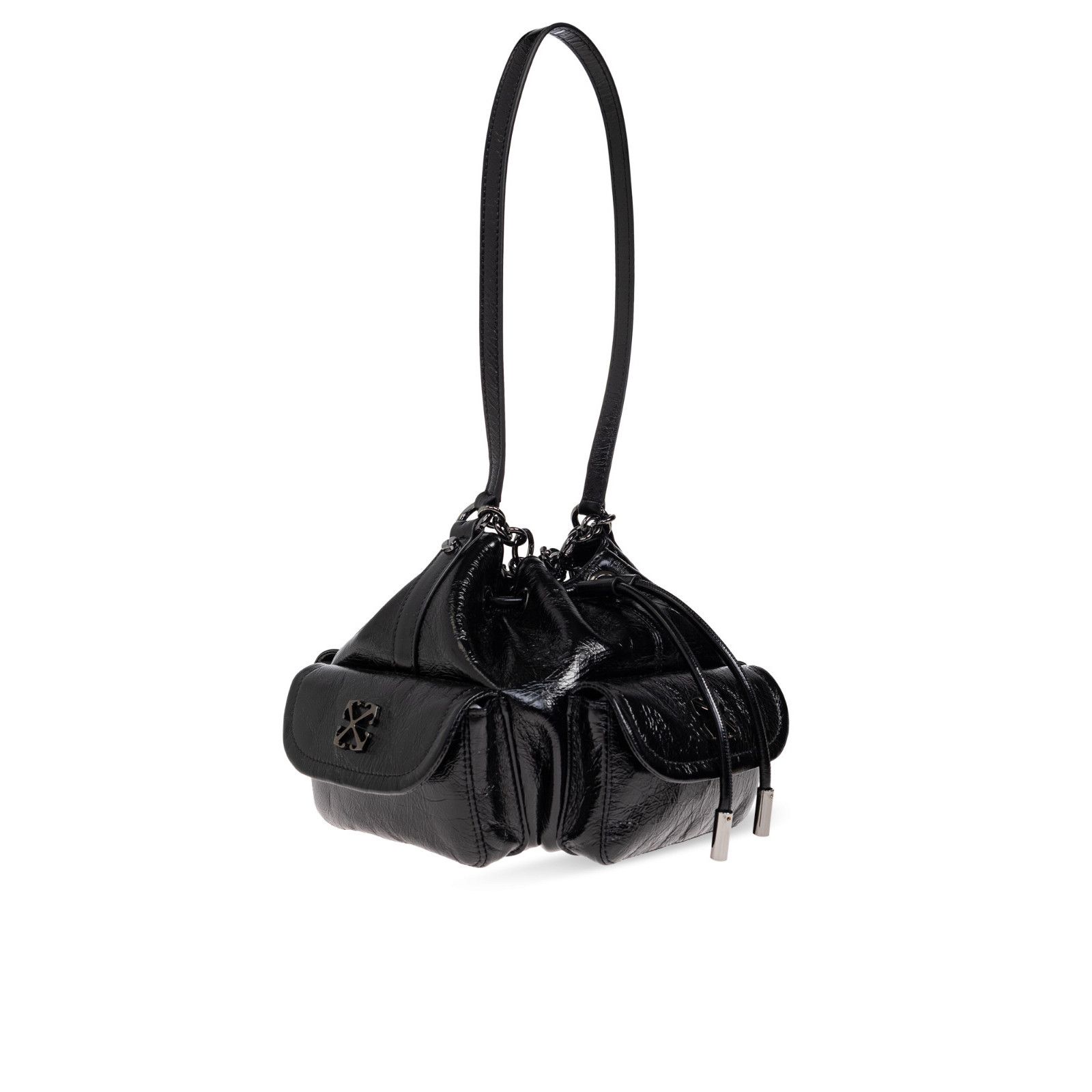 Off-White OFF WHITE Dumbo Black Leather Shoulder Bag New & Authentic Size ONE SIZE - 3 Thumbnail