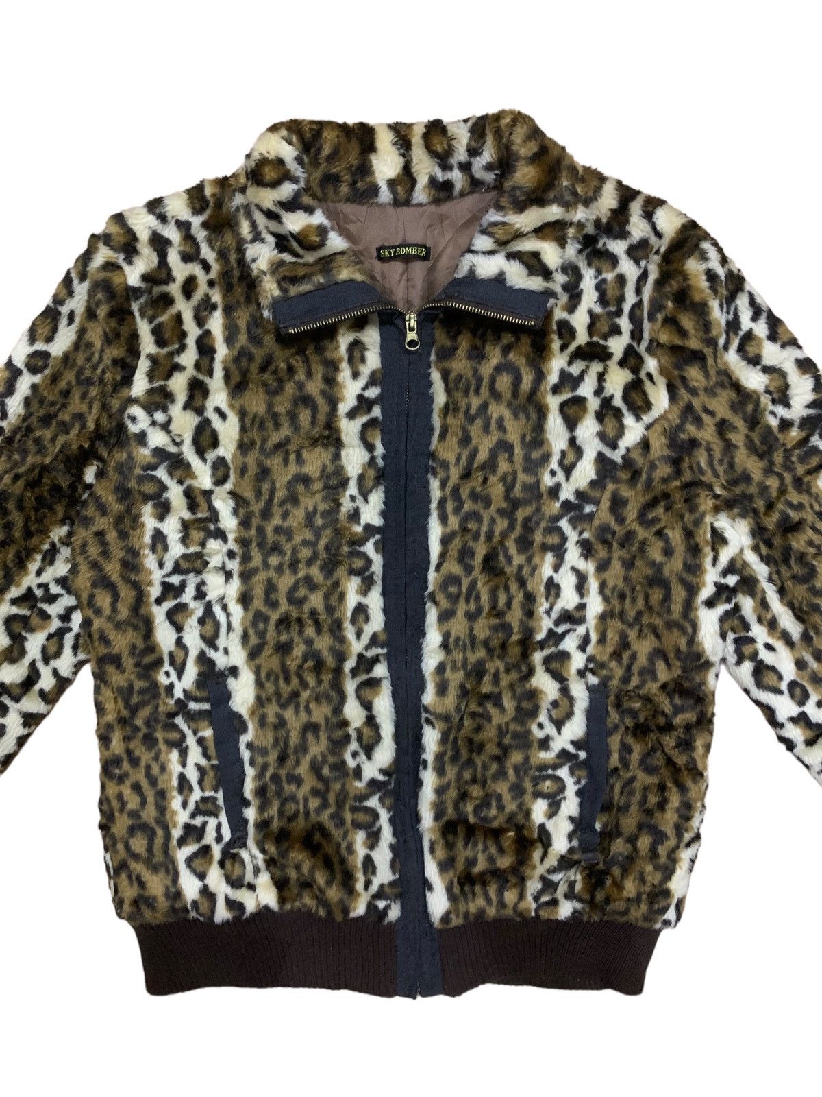 If Six Was Nine × Japanese Brand × Le Grande Bleu (L.G.B.) Vintage Rapua Apollo Fiber Leopord Fleece Fur Jacket Size US M / EU 48-50 / 2 - 4 Thumbnail