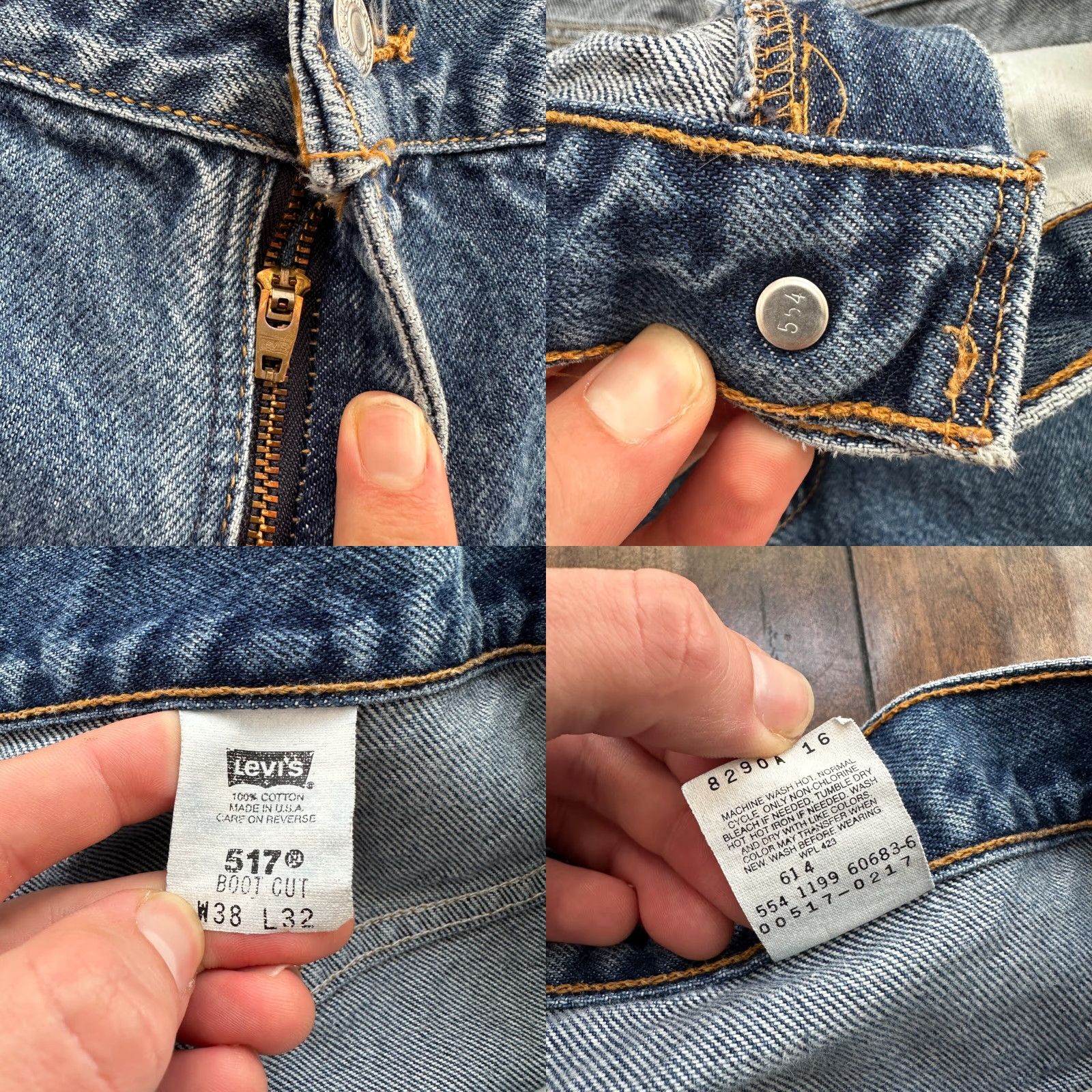 Levi's Levi's 517 Jeans Bootcut 90s Vintage USA Orange Tab Blue 38x32 Slim 5-Pocket Denim Adults Mens Size US 38 / EU 54 - 8 Thumbnail