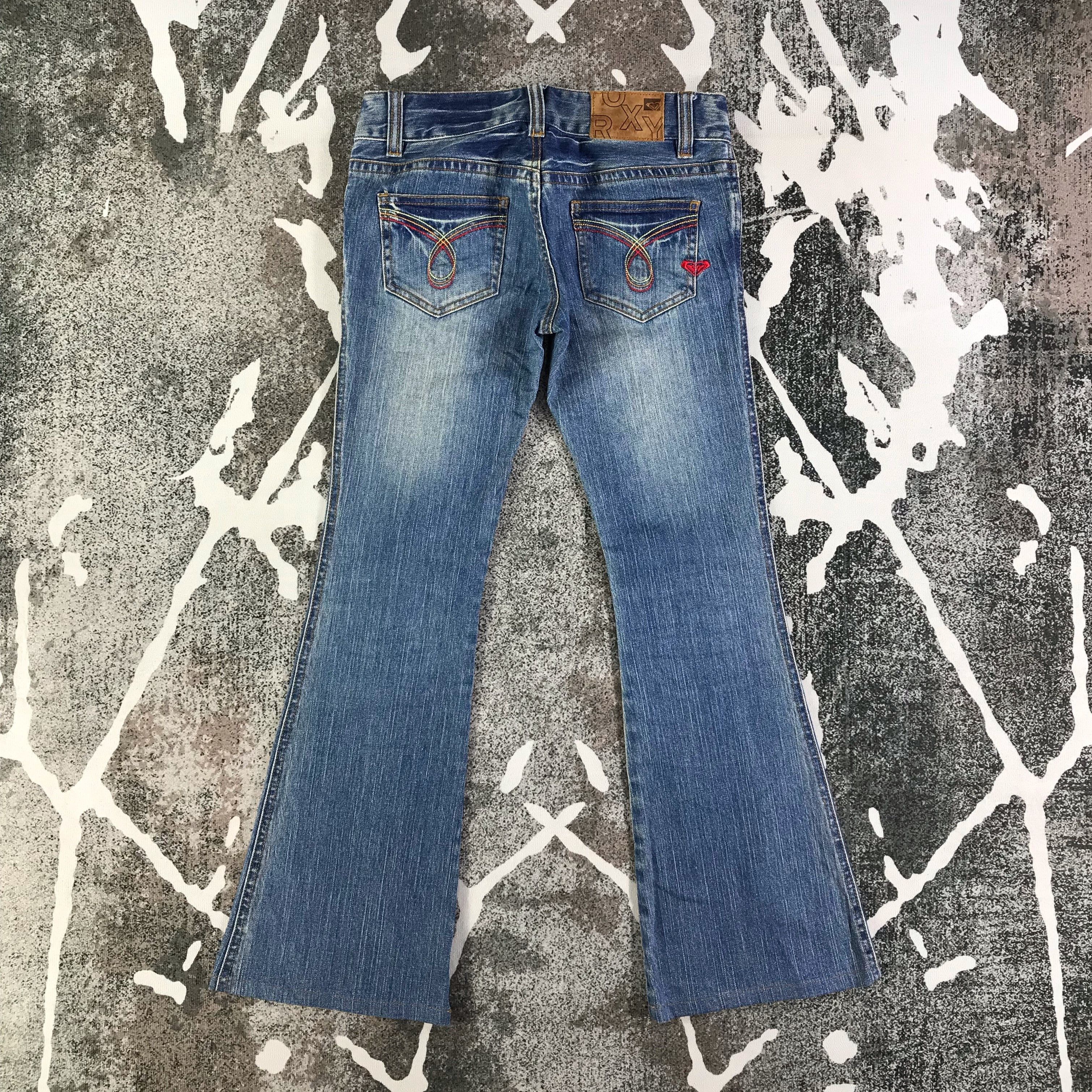 Japanese Brand Roxy Faded Blue Flared Jeans KJ2016 Size 27" / US 4 / IT 40 - 2 Thumbnail