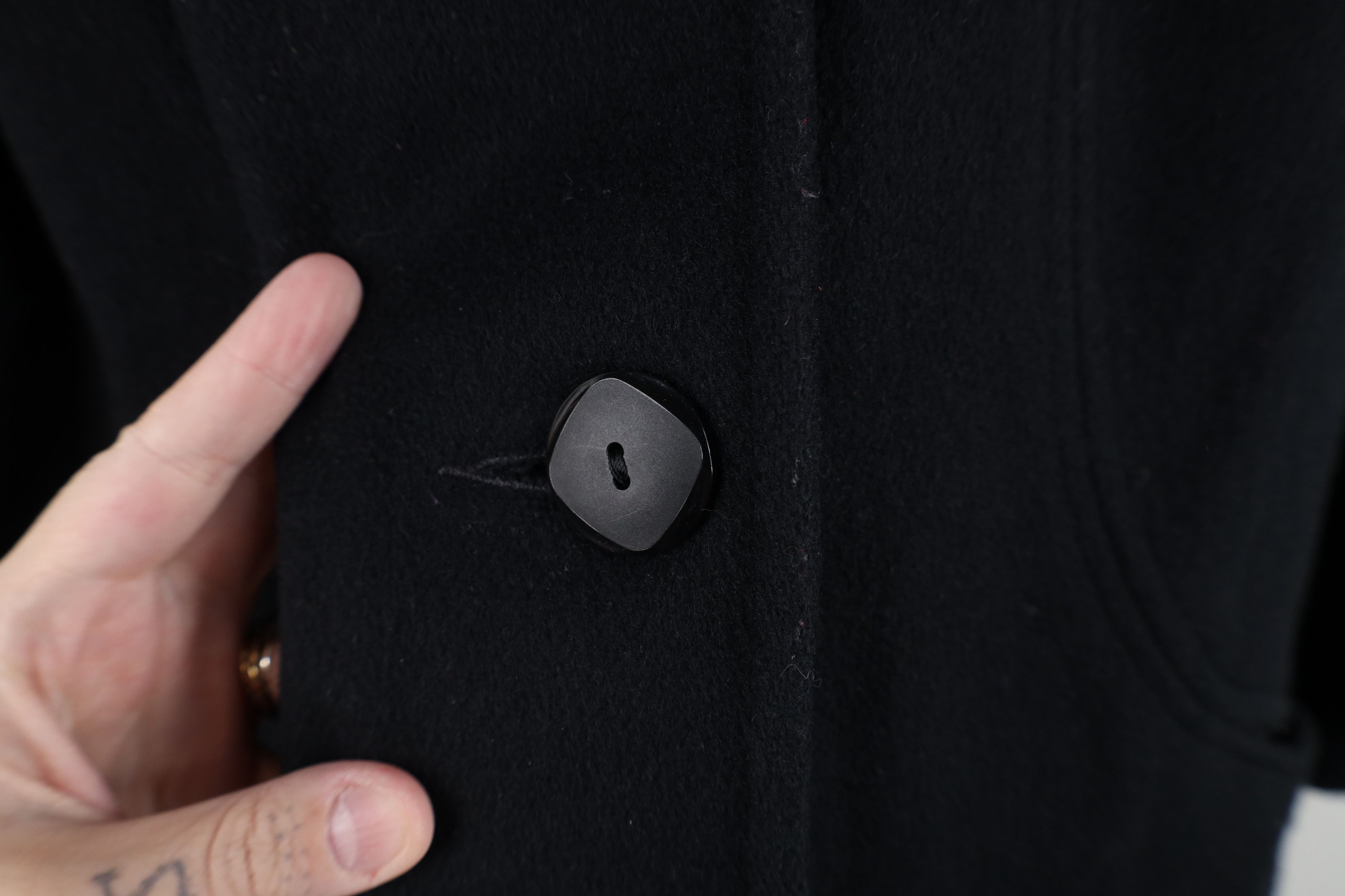 Vintage Vintage 80s 90s Alorna Wool Peacoat Jacket Black USA Size M / US 6-8 / IT 42-44 - 6 Thumbnail