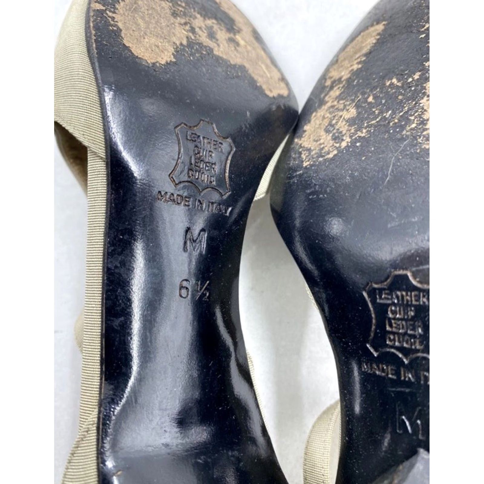 Yves Saint Laurent VINTAGE Yves Saint Laurent YSL Champagne Slingback Heels Size 6.5 US 37 EU Grey Leather Buckle Pointed Toe Box Womens Shoes Size US 7 / IT 37 - 6 Thumbnail