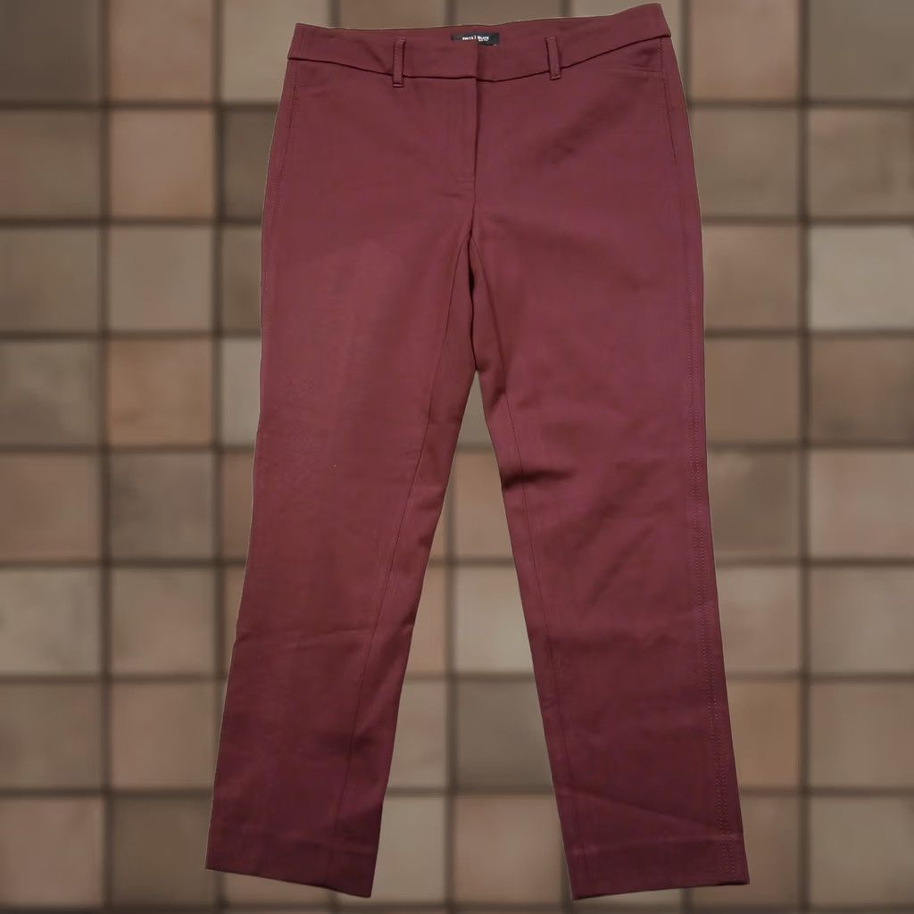 White House Black Market White House Black Market Pants Womens 8R Burgundy Stretch Slim Ankle Size 30" / US 8 / IT 44 - 1 Thumbnail