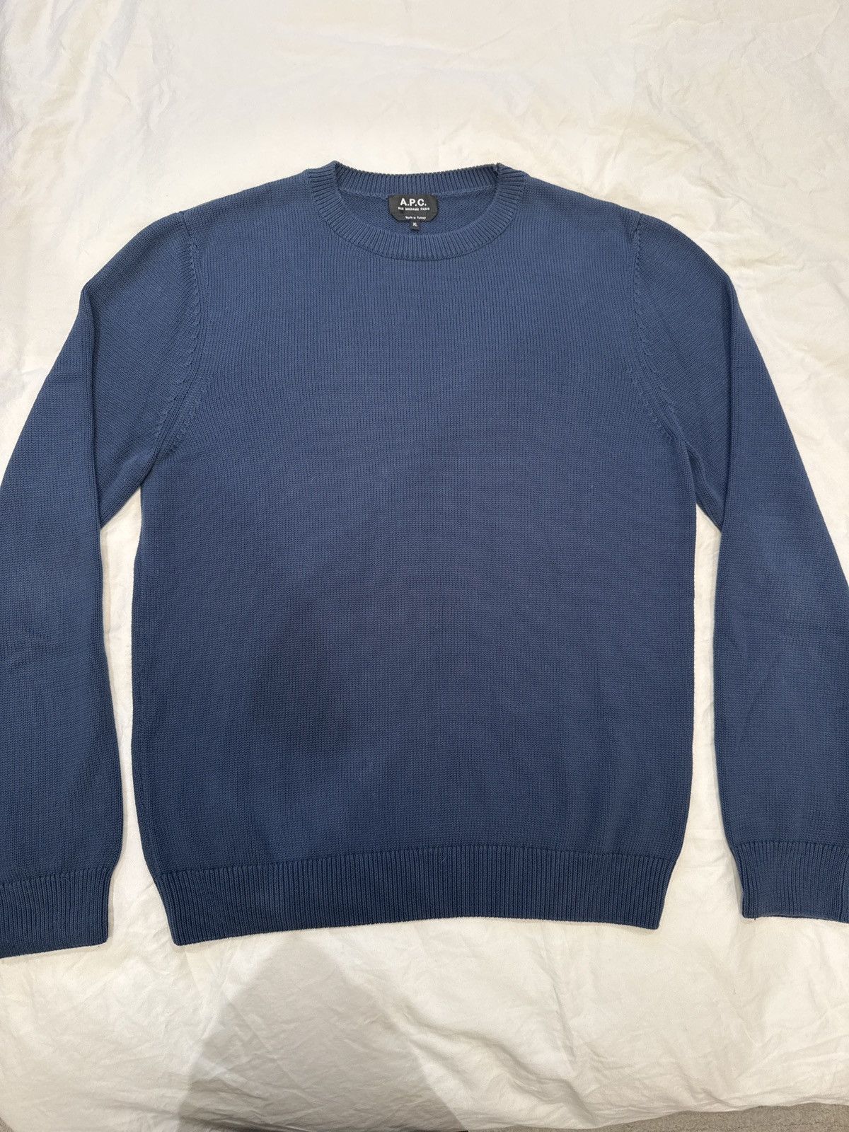 A.P.C. APC Blue Knit Sweater Size US XL / EU 56 / 4 - 2 Thumbnail