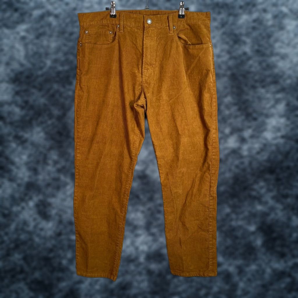 Gap Gap Mens Size 36 x 30 Slim Fit Brown Tapered Leg Corduroy Pant Shirt? Size US 36 / EU 52 - 1 Thumbnail