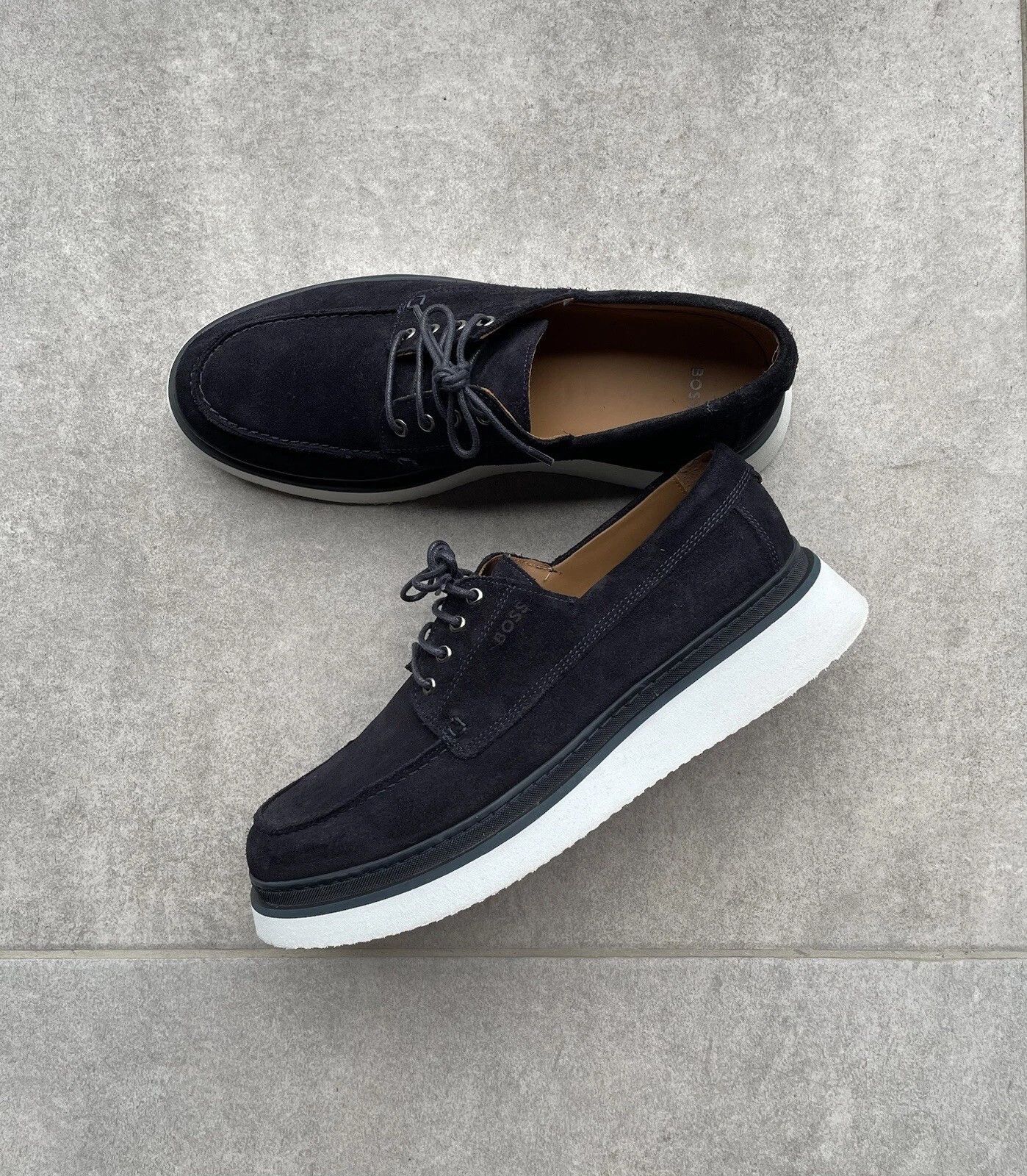 Hugo Boss Hugo Boss Mens Suede Shoes Rainard Derby Size 44 Size US 11 / EU 44 - 1 Thumbnail