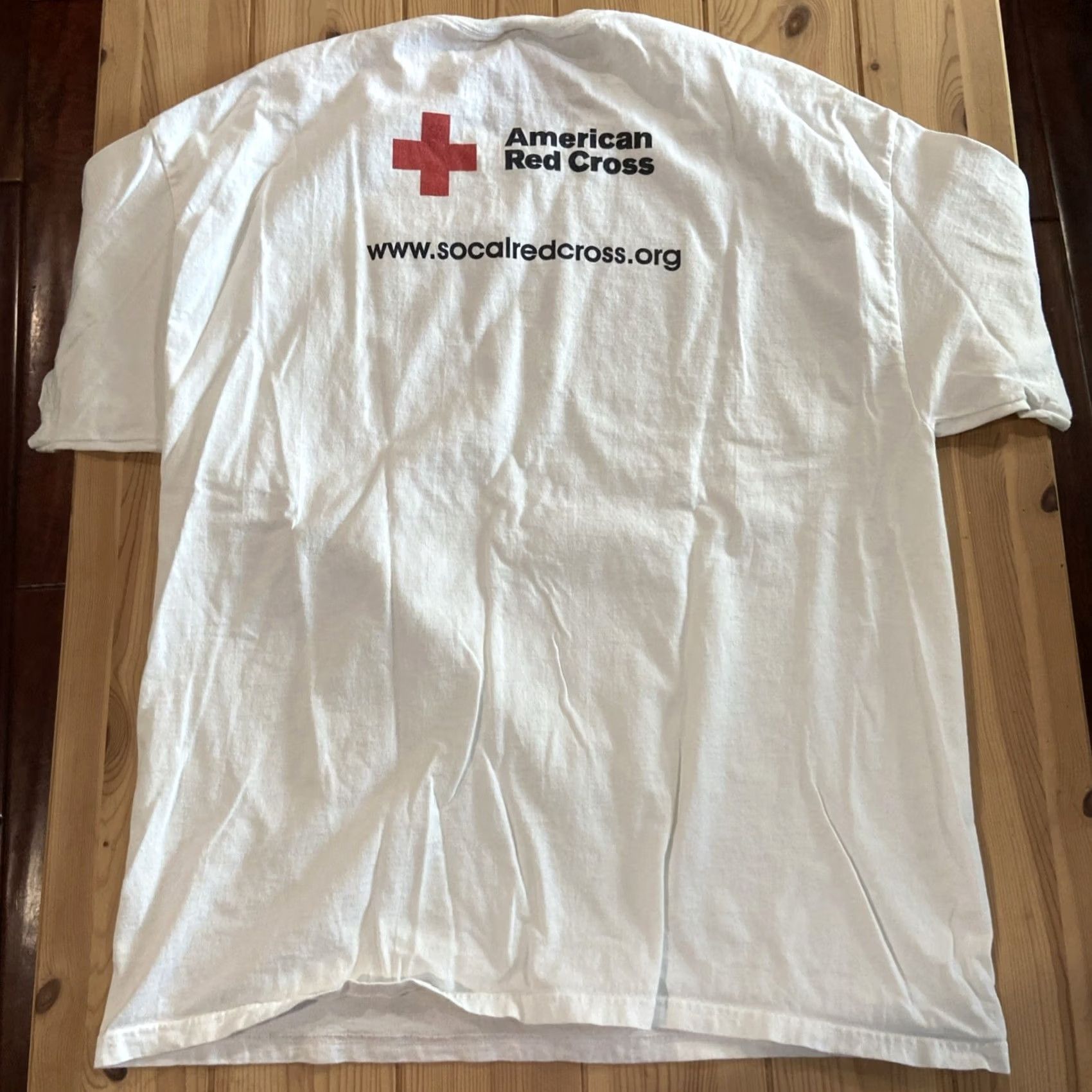 Hanes VINTAGE American Red Cross Join the Club Graphic T-Shirt XL Men White 90s Army Deseret Storm Logo 1990s Hanes Short Sleeve Crew Neck Cotton T-Shirt Size US XL / EU 56 / 4 - 6 Thumbnail