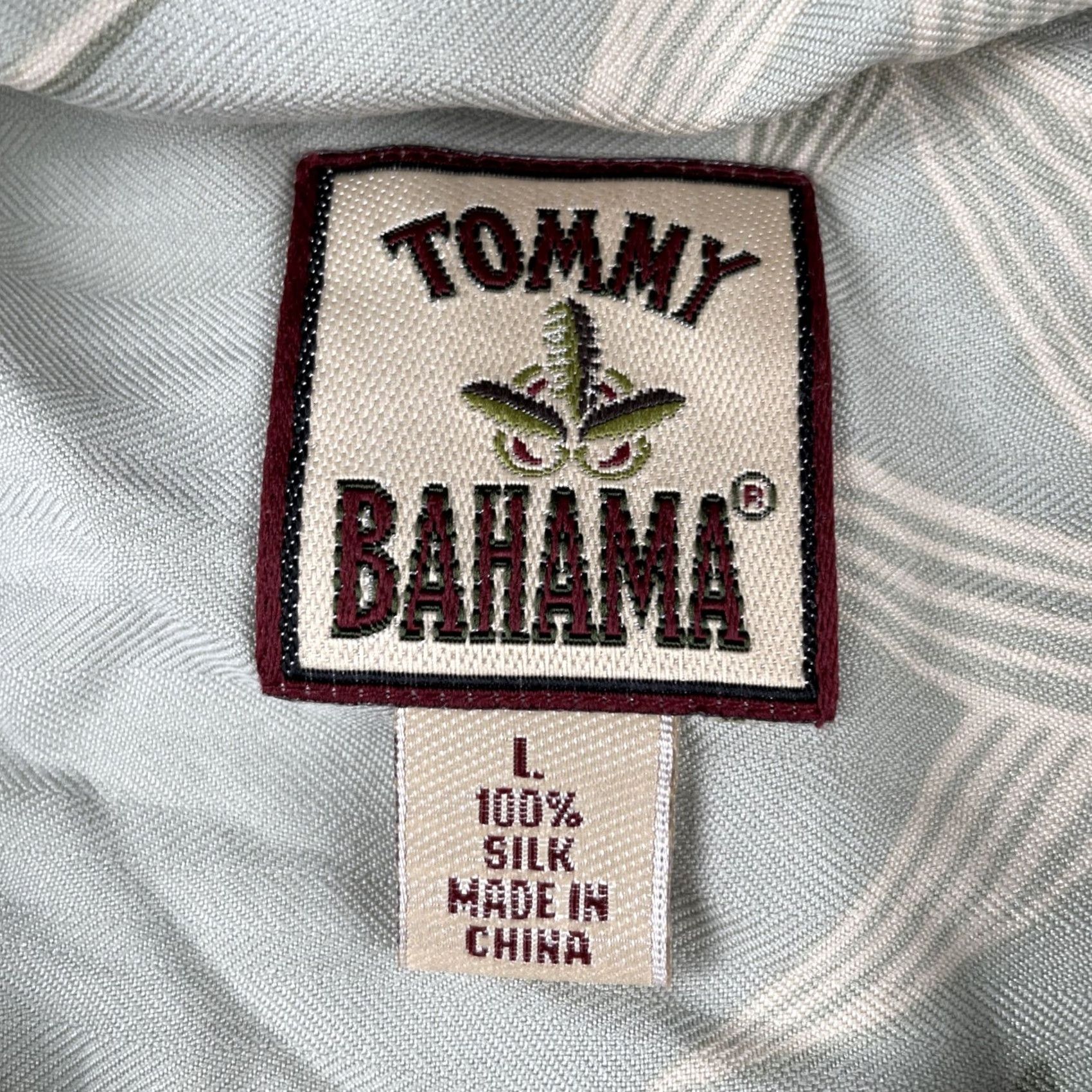 Tommy Bahama VINTAGE Tommy Bahama Shirt Green Floral Silk Button-Up Short Sleeve L Mens Size US L / EU 52-54 / 3 - 5 Thumbnail