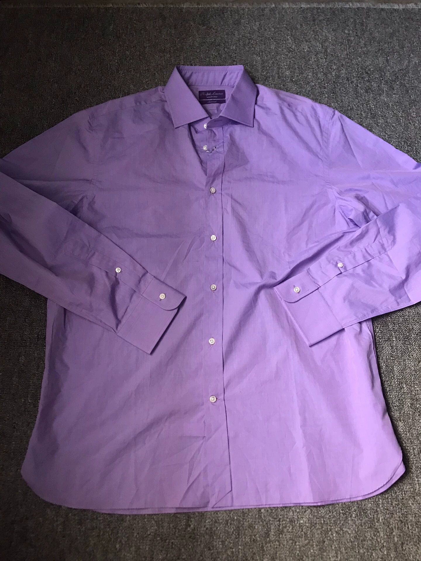 Polo Ralph Lauren RL Purple Label Italian Cotton LS Shirt 17 Size US XXL / EU 58 / 5 - 2 Thumbnail