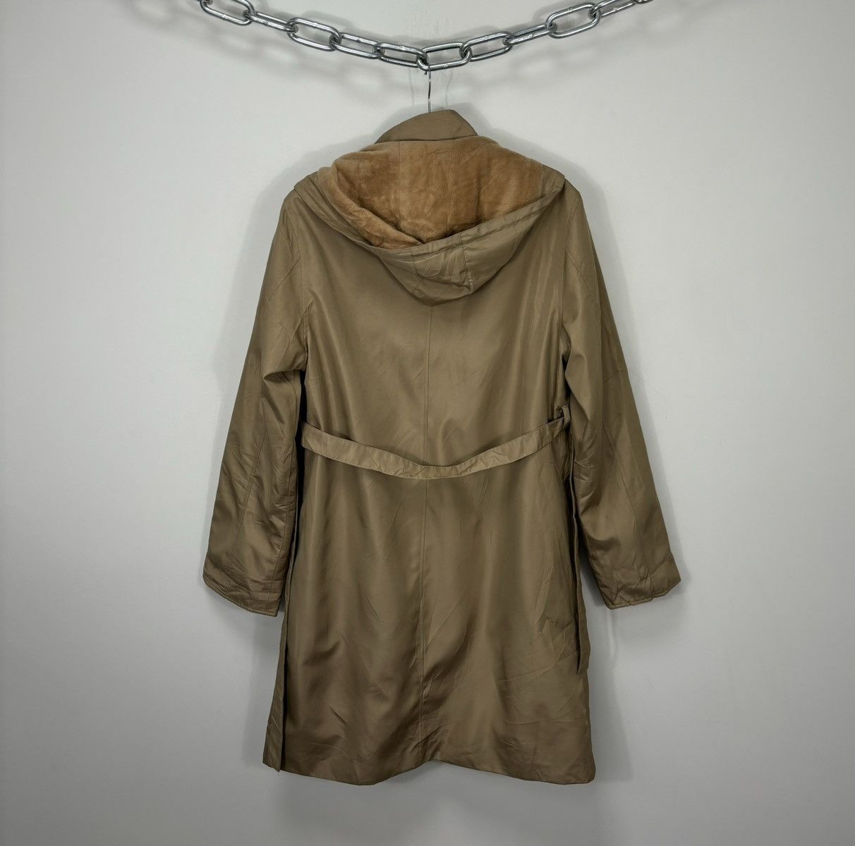 Burberry Vintage Burberry Nova Check Classic Belted Hooded Coat Size US L / EU 52-54 / 3 - 3 Thumbnail