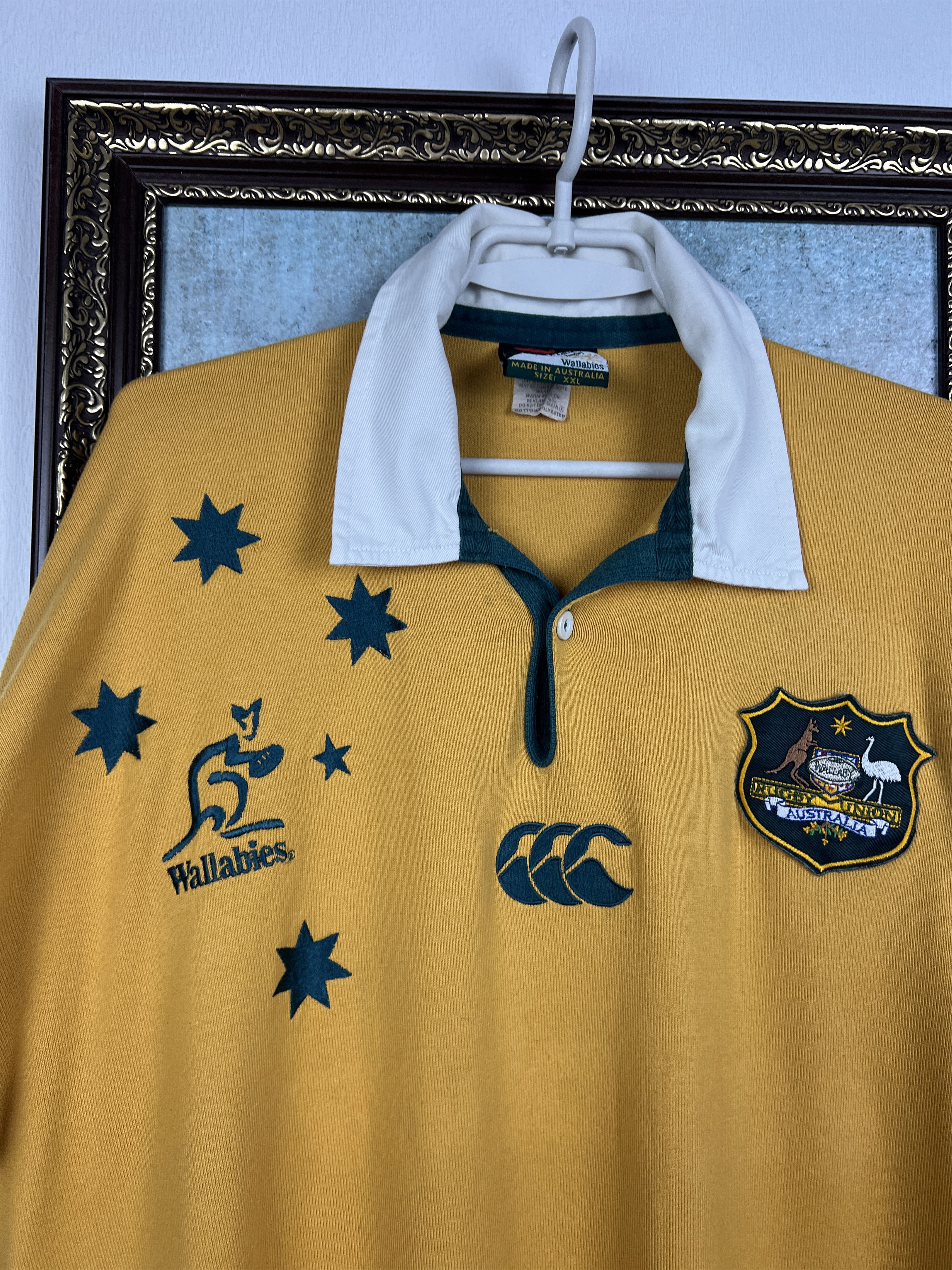 Vintage Australia Rugby Union Jersey Wallabies Shirt Long Sleeve Size US XXL / EU 58 / 5 - 3 Thumbnail