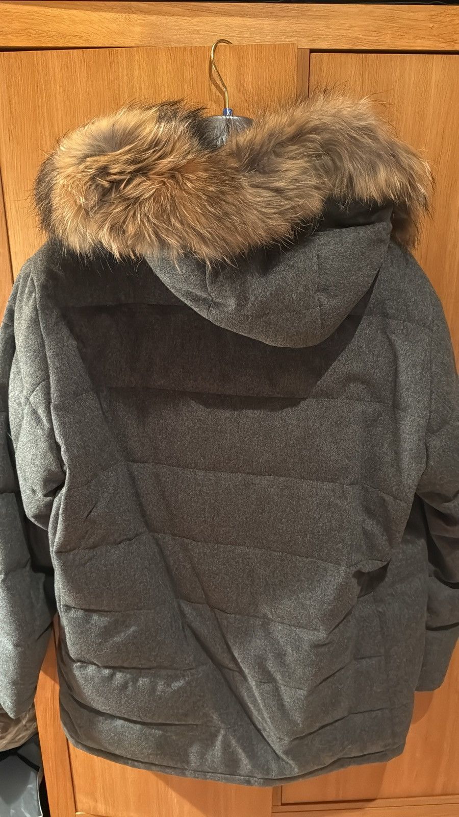 Loro Piana Loro Piana cashmere parka jacket with fur hood Size US XXL / EU 58 / 5 - 2 Thumbnail