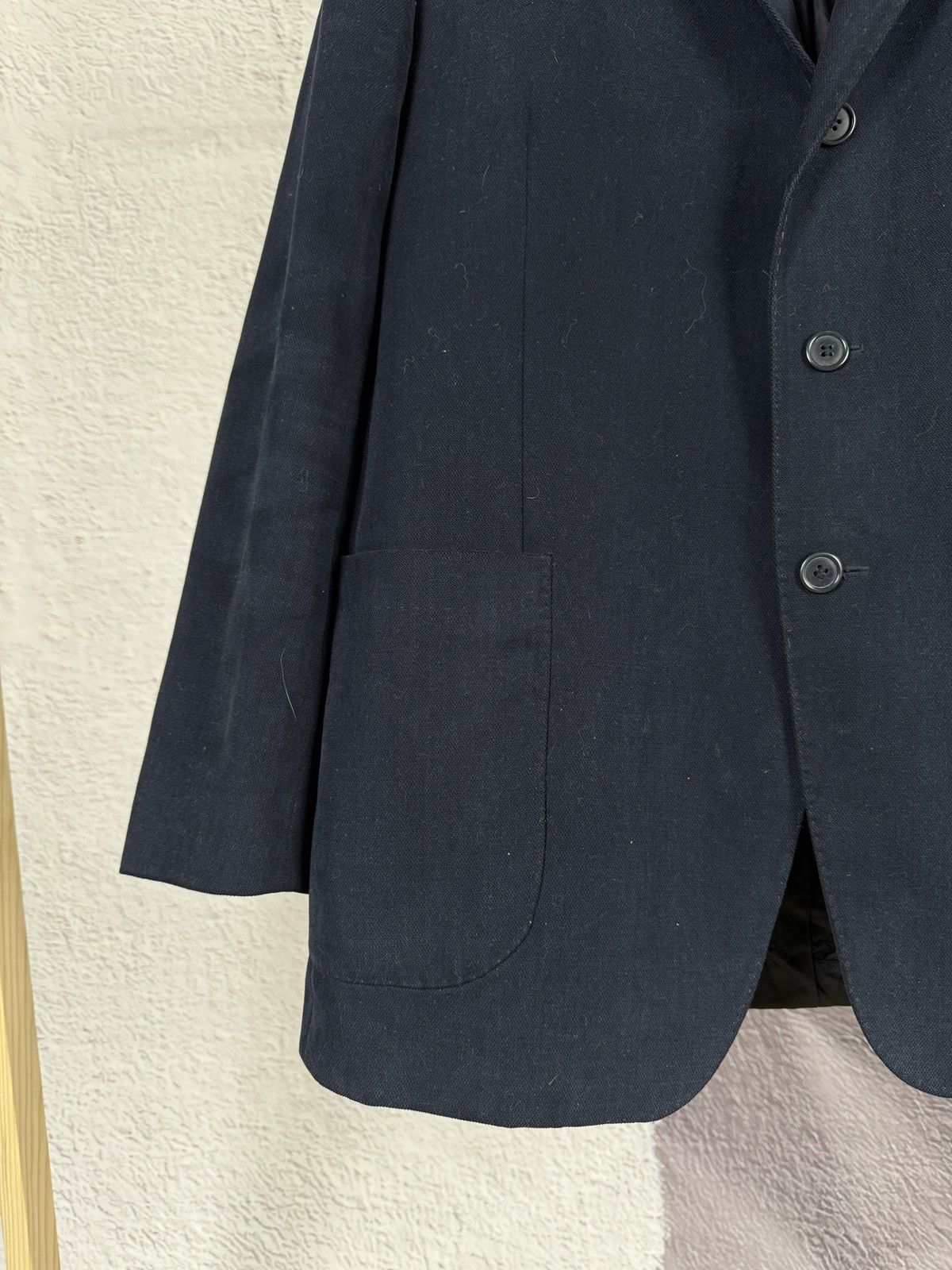 Boggi Boggi Milano vintage blue cotton 3 button blazer Size 44R - 6 Thumbnail