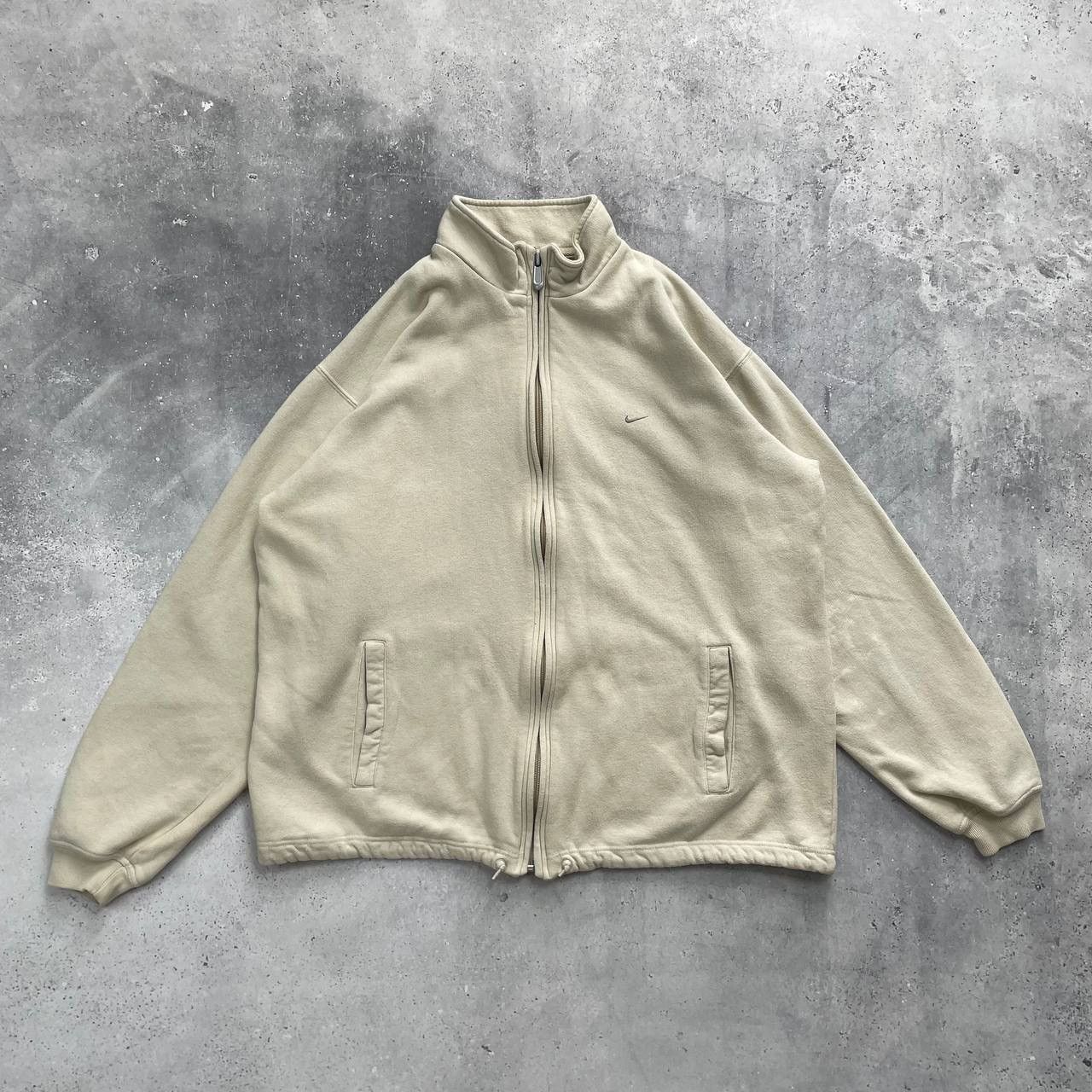 Nike × Vintage Vintage 2000s Nike Full-Zip Sweatshirt Beige Size M Size US M / EU 48-50 / 2 - 1 Thumbnail