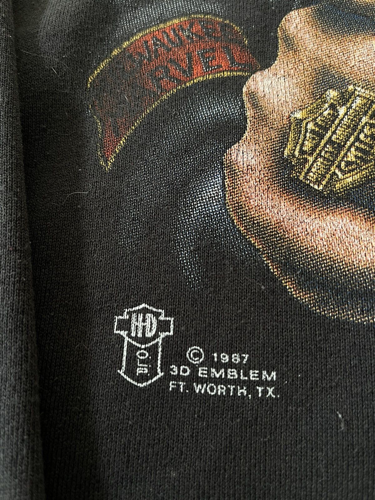 Harley Davidson Vintage 1987 3D Harley Davidson Bad to The Bone Sweatshirt Size US L / EU 52-54 / 3 - 7 Thumbnail