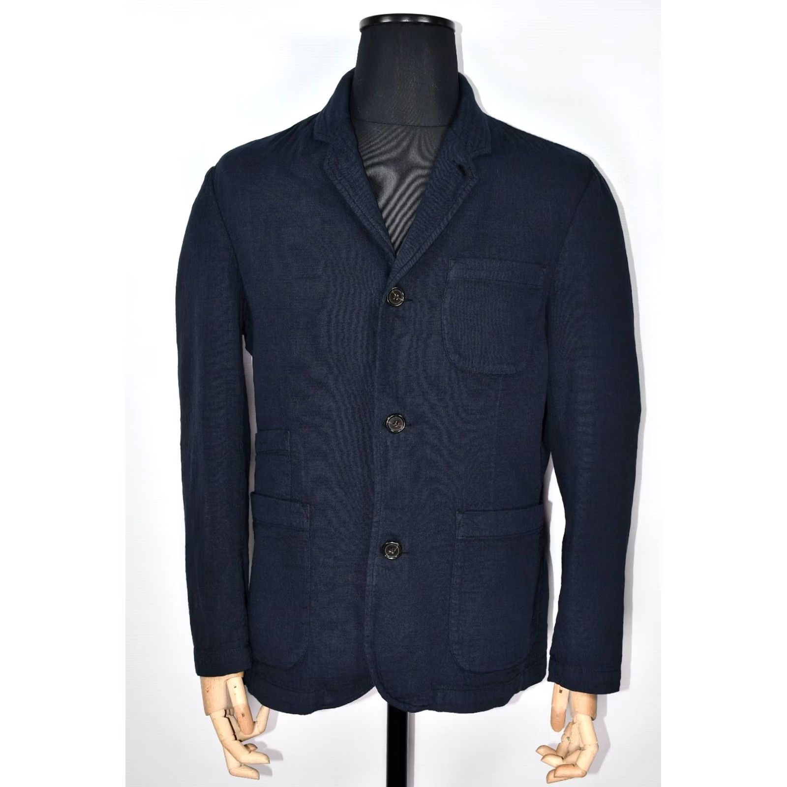 Universal Works Universal Works Blazer Jacket Mens L Cotton Blue 100% Cotton Solid Regular Vintage: No Size 42R - 5 Thumbnail