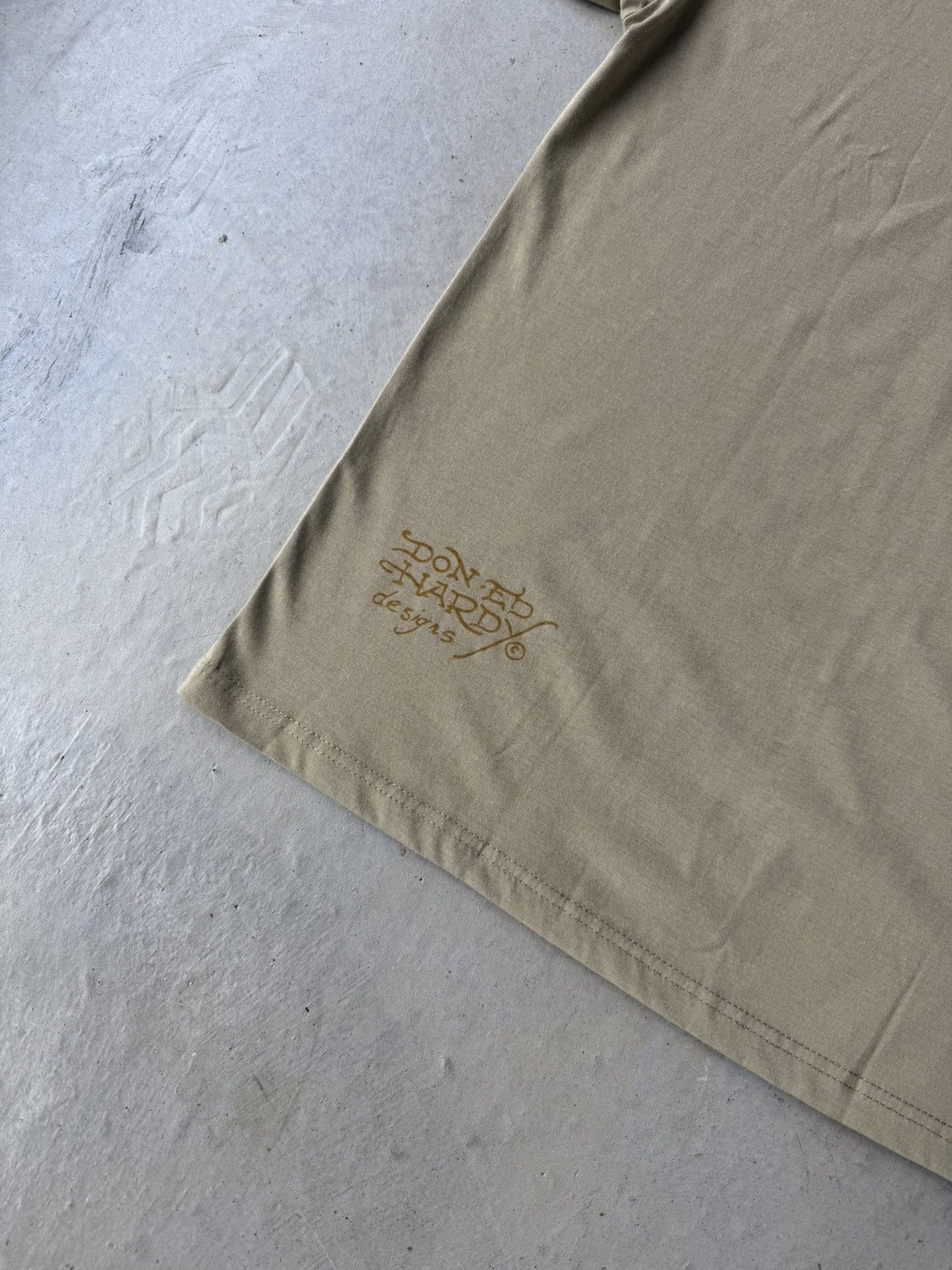 Ed Hardy Vintage Y2K Ed Hardy Skull Tan T-Shirt Size US XL / EU 56 / 4 - 5 Thumbnail