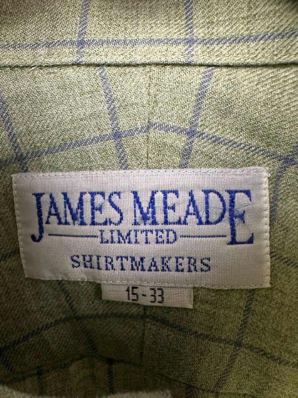 Other James Meade Cotton/Wool Blend Twill Check Button Up Shirt Size US M / EU 48-50 / 2 - 10 Thumbnail