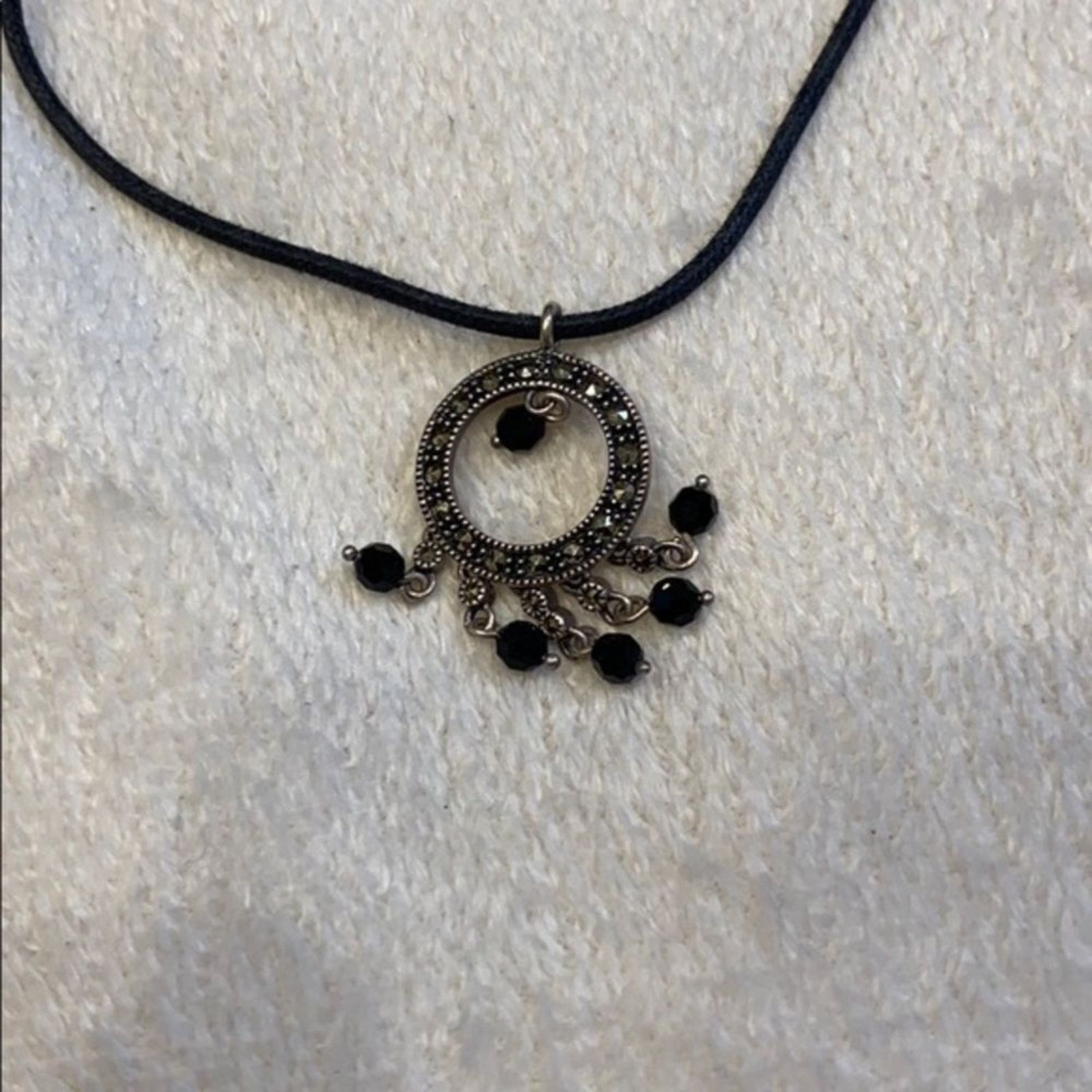 Other Black Leather Cord Pendant Necklace | Sz OS Size ONE SIZE - 2 Thumbnail