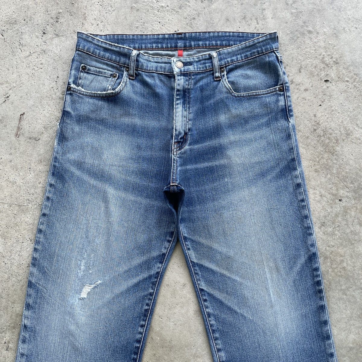 Japanese Brand W33 Vintage Japanese Faded Denim Distressed Jeans Pants Size US 33 - 3 Thumbnail
