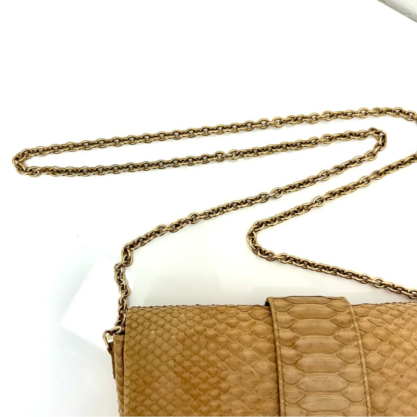 Dior Dior Nude Snakeskin New Lock Pouch Chain Clutch, Authentic Size ONE SIZE - 3 Thumbnail