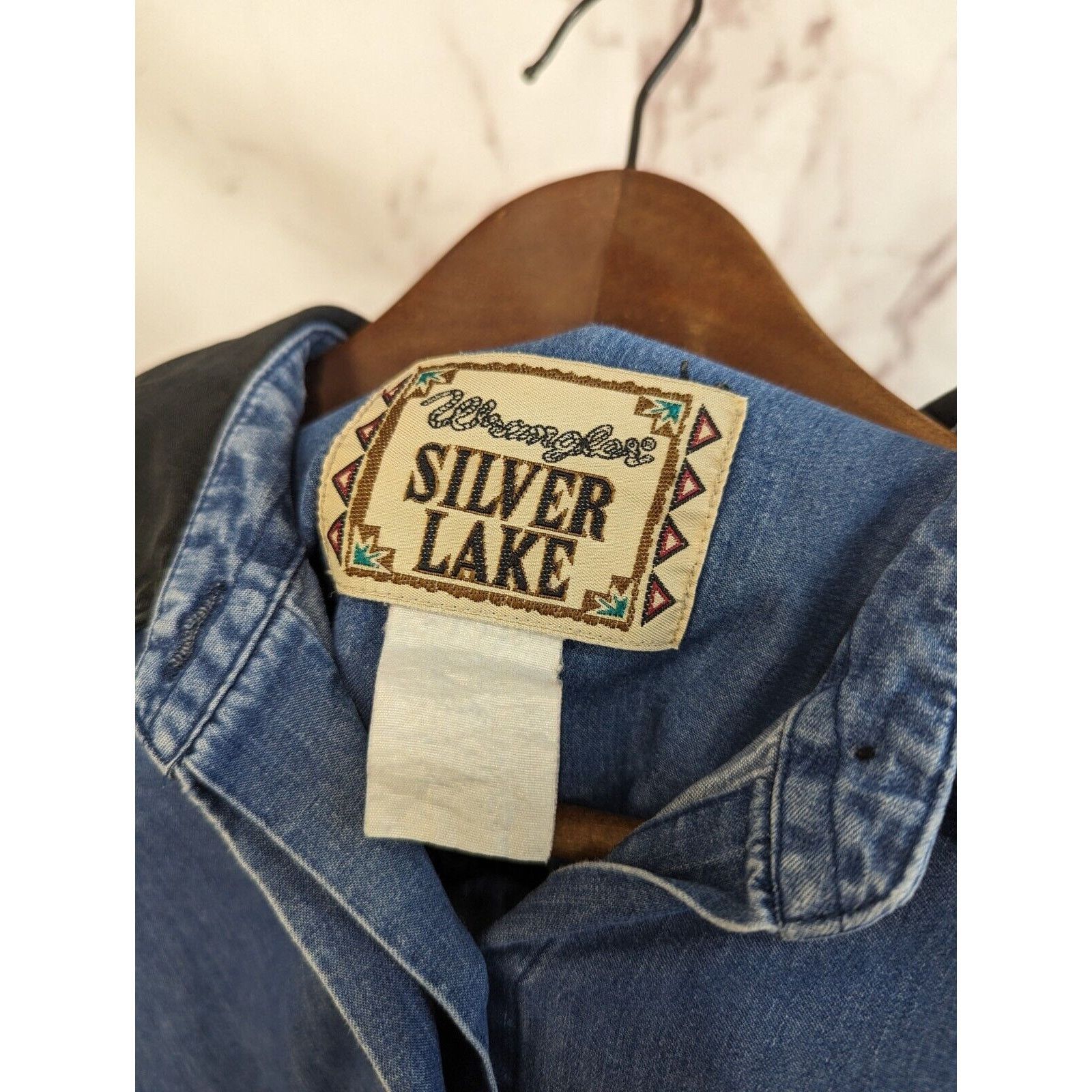 Wrangler Vintage Wrangler Shirt Women XL 90s Embroidered Chambray Size XL / US 12-14 / IT 48-50 - 3 Thumbnail